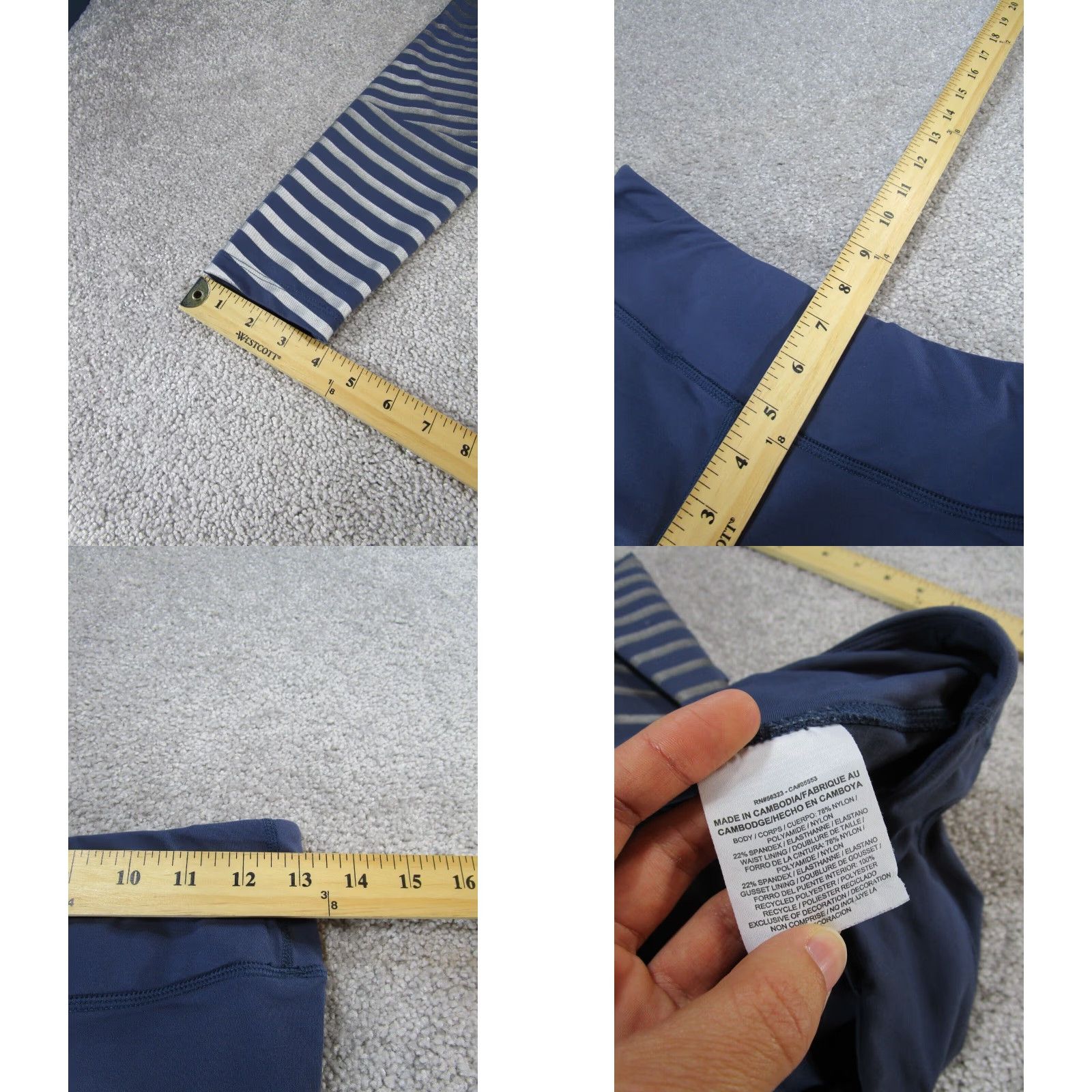 Nike Nike Dri Fit Blue Silver Striped Compression Leggings Women's Small Size 28" / US 6 / IT 42 - 8 Thumbnail