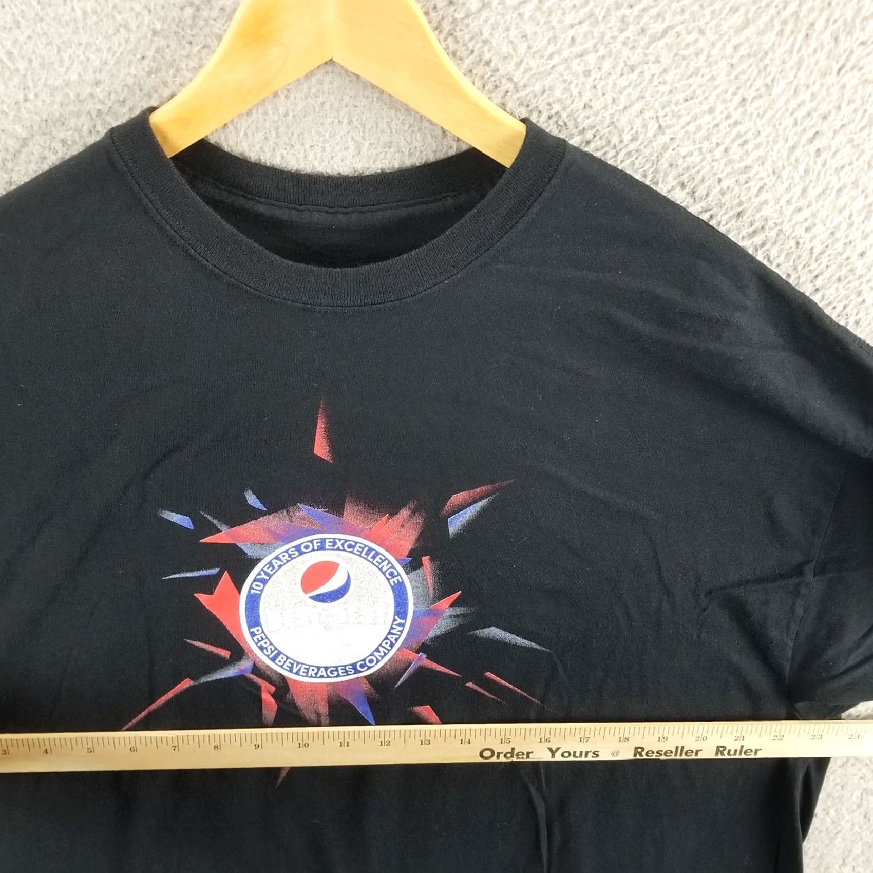 Vintage Pepsi Shirt Adult XL Black Logo Double-Sided 90s Promo Short Sleeve Crew Neck Men T-Shirt Size US XL / EU 56 / 4 - 7 Thumbnail