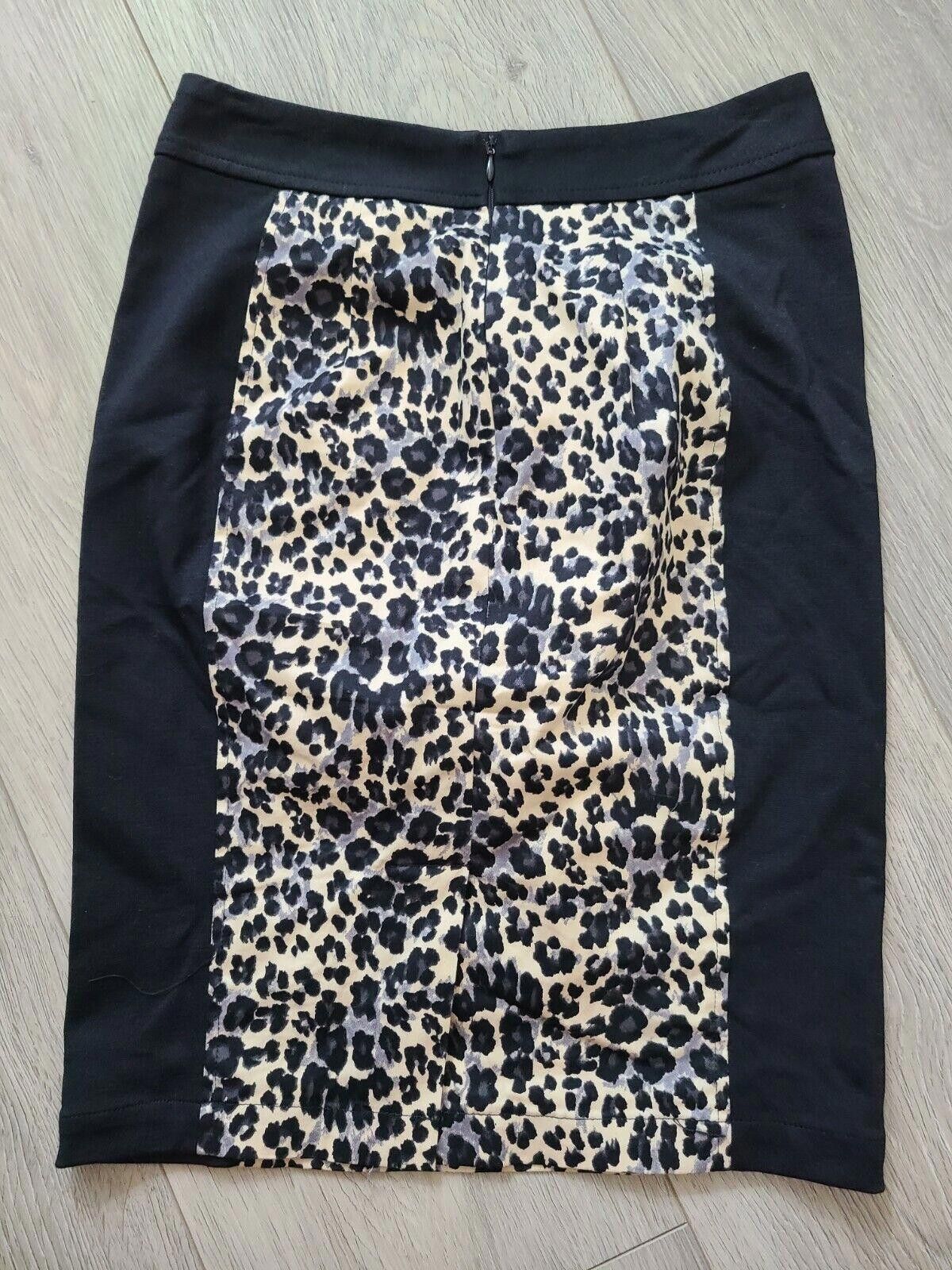 Designer 41 Hawthorn Skirt Pencil Leopard Stretch Straight Career Size 26" / US 2 / IT 38 - 2 Thumbnail