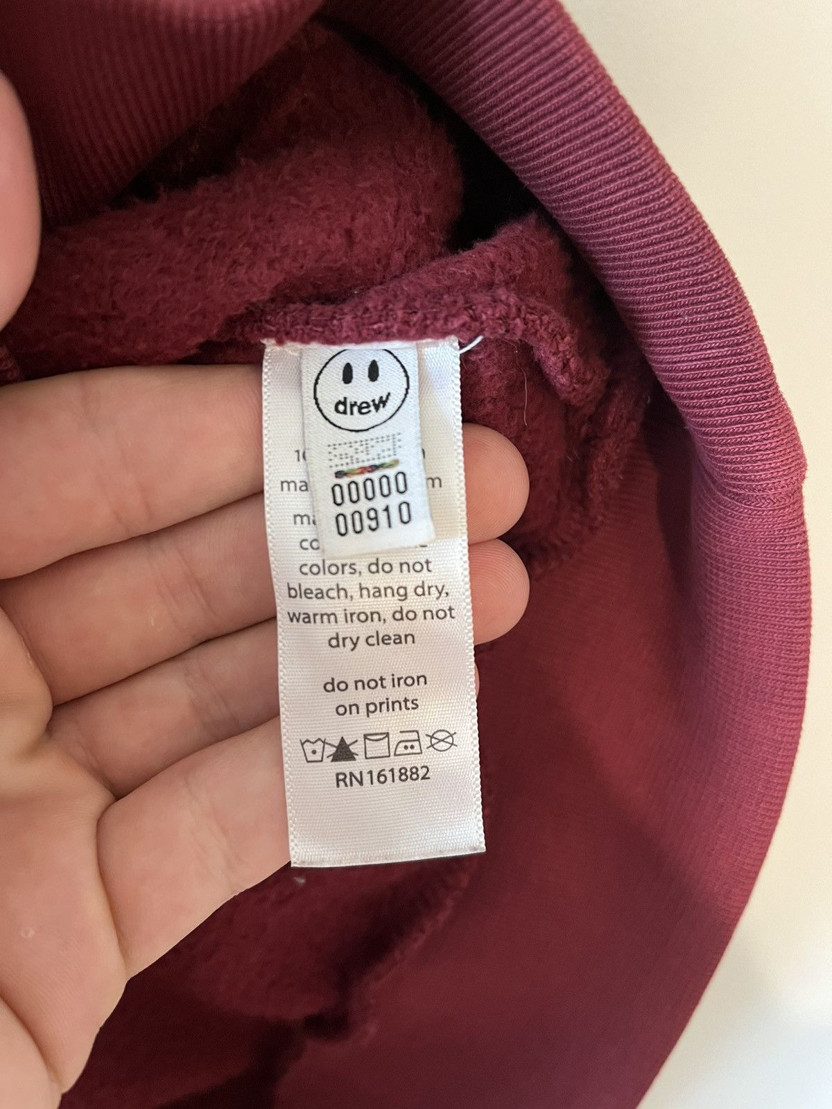 Drew House Drew House Maroon Hoodie Size XS Size US XS / EU 42 / 0 - 5 Thumbnail