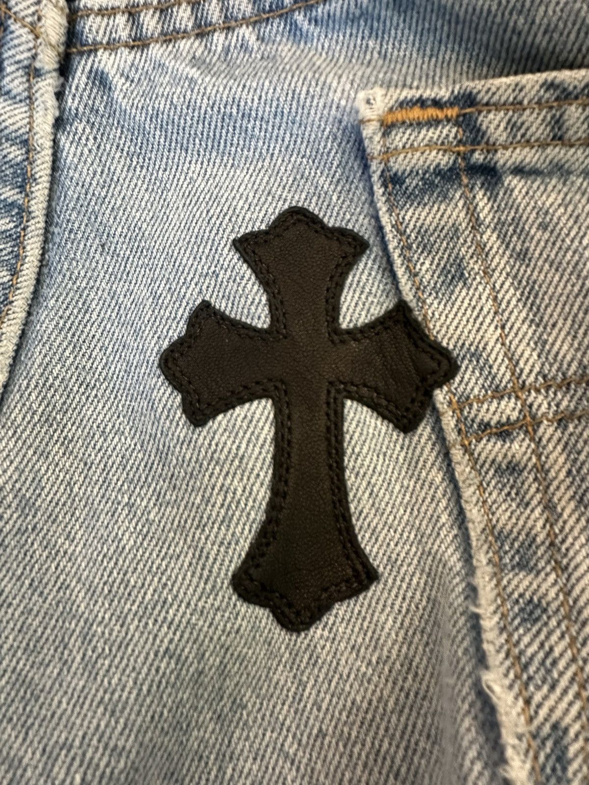 Chrome Hearts CHROME HEARTS LEVIS CROSS PATCH DENIM SZ33 Size US 33 - 15 Thumbnail