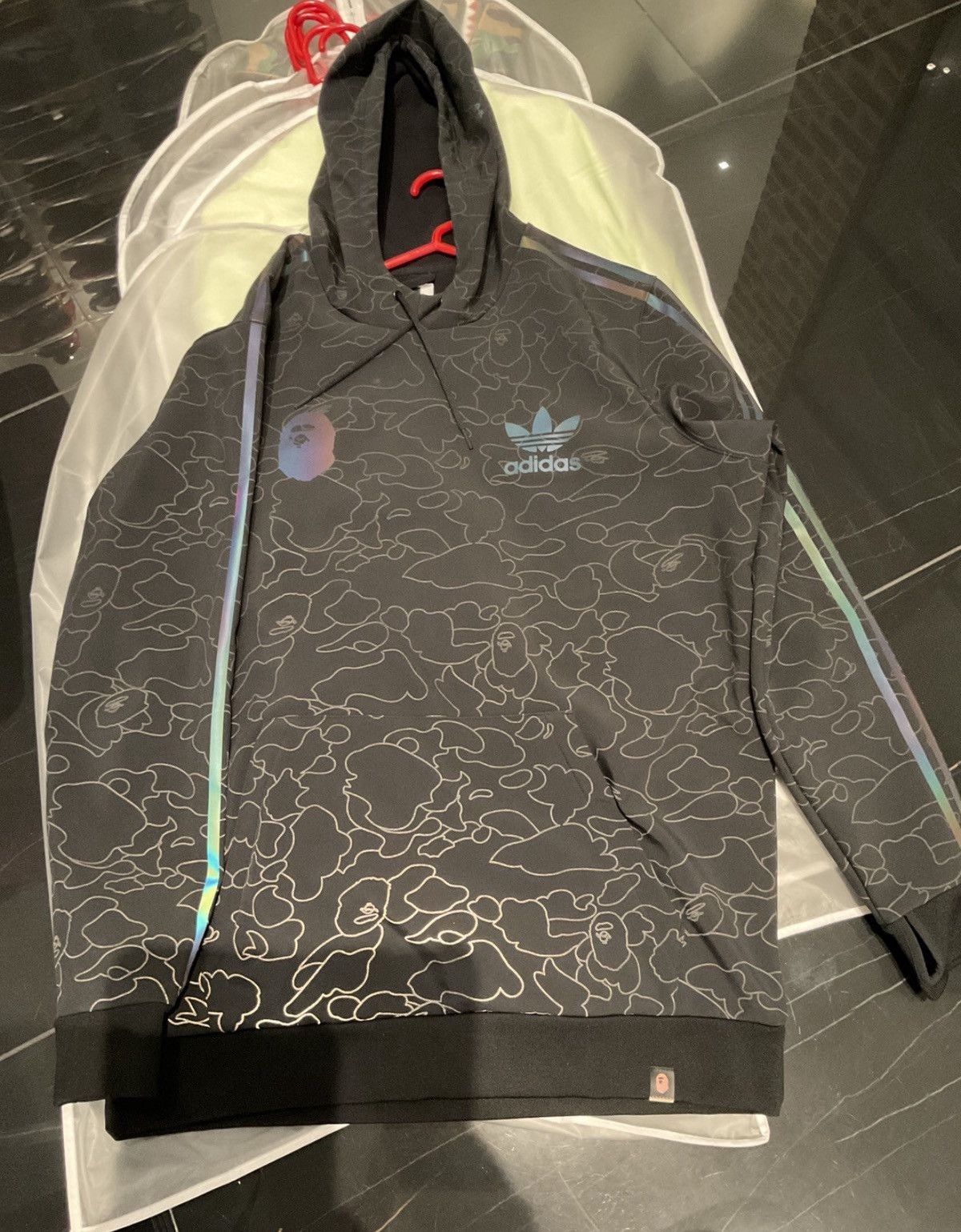 Bape Bape Adidas Tech Hoodie Size US L / EU 52-54 / 3 - 1 Thumbnail