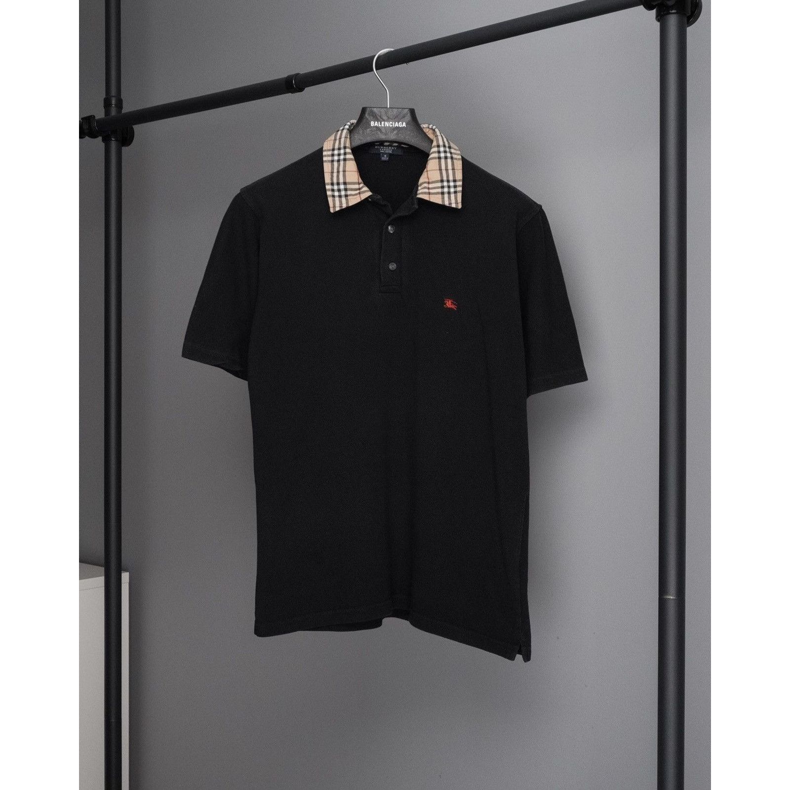 Burberry london classic nova check black polo shirt