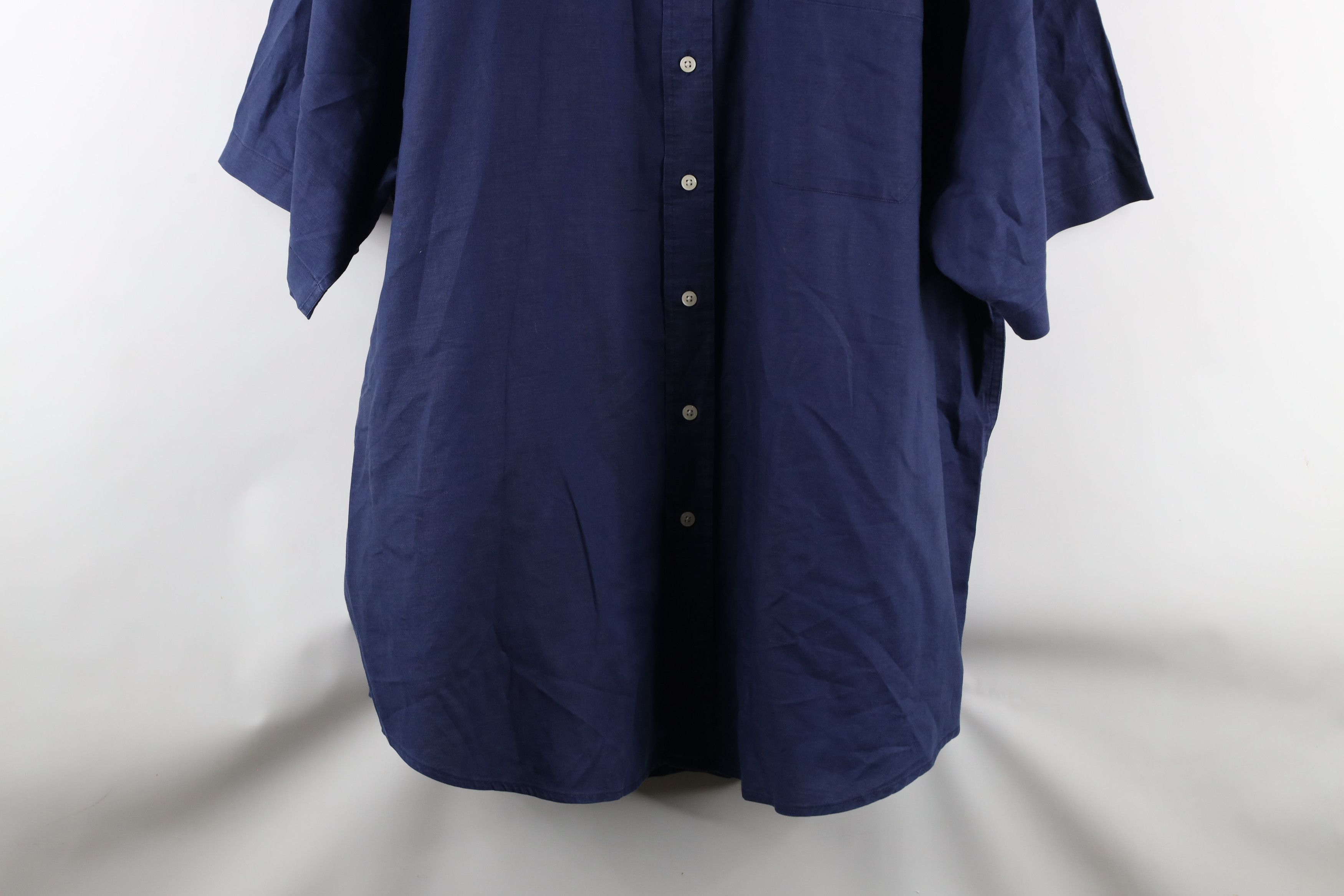 Eddie Bauer × Vintage Vintage 90s Eddie Bauer Blend Short Sleeve Button Shirt Size US XXL / EU 58 / 5 - 3 Thumbnail