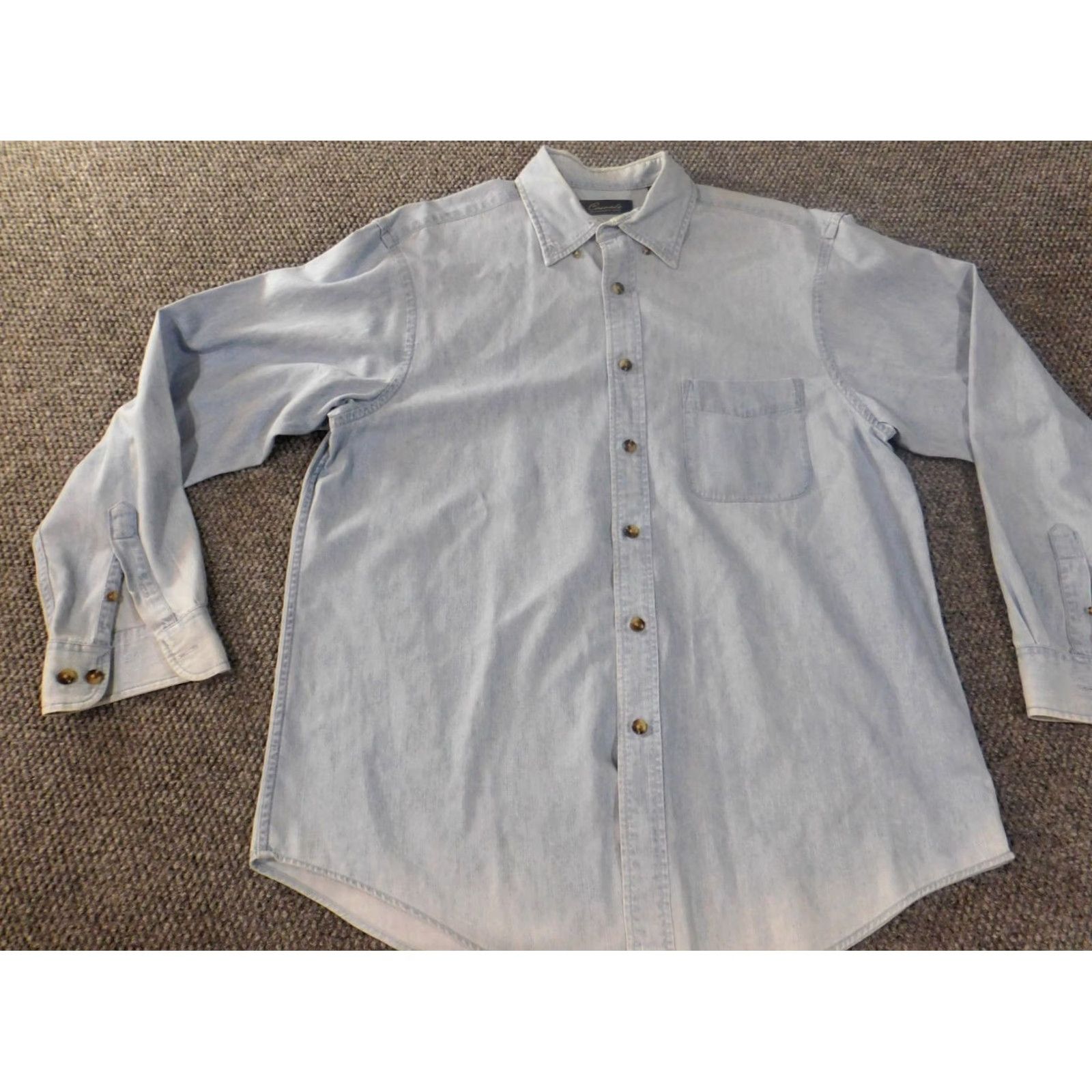 Roundtree & Yorke Roundtree & Yorke Shirt Large Denim Blue Mens Casuals Button Up Size US L / EU 52-54 / 3 - 4 Thumbnail