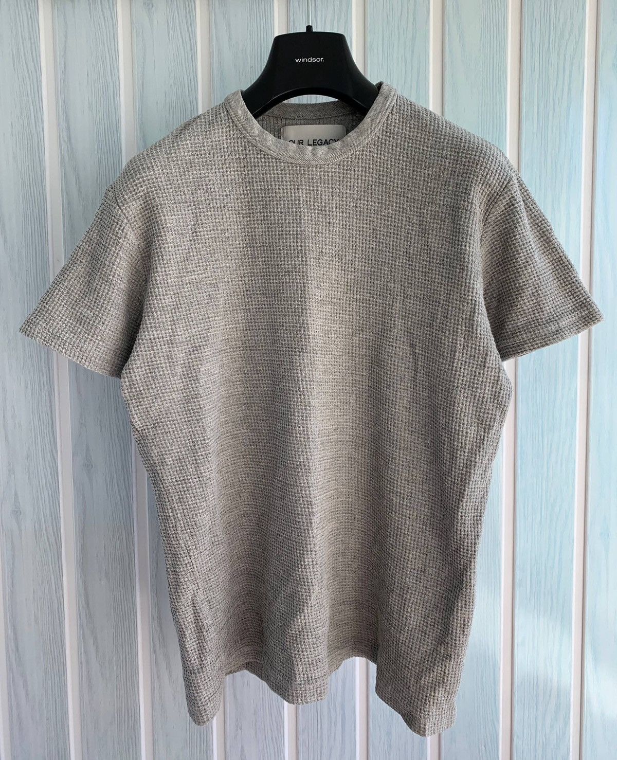 Our Legacy Our Legacy AW 2014 Spun Sumo Women Gray Waffle Knit T-Shirt Size M / US 6-8 / IT 42-44 - 1 Thumbnail