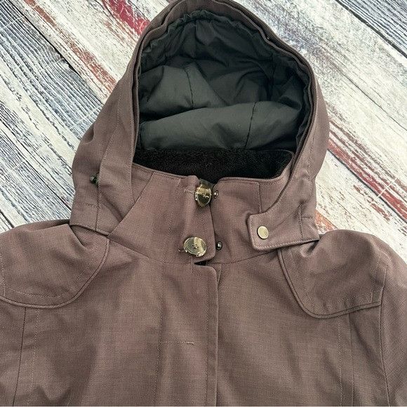 Other LOLE Women's Long Hooded Insulated Winter Coat - Taupe Brown Size L / US 10 / IT 46 - 4 Thumbnail