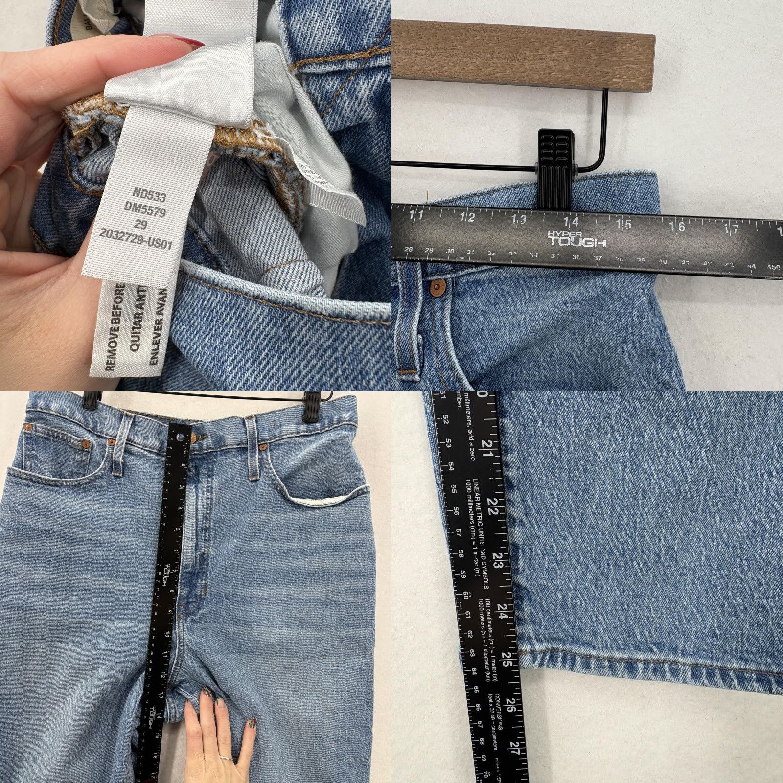 Madewell VINTAGE Madewell Balloon Jeans Womens 32 Blue High Rise Relaxed Tapered Leg Denim Y2K Size 24" / US 00 / IT 34 - 8 Thumbnail