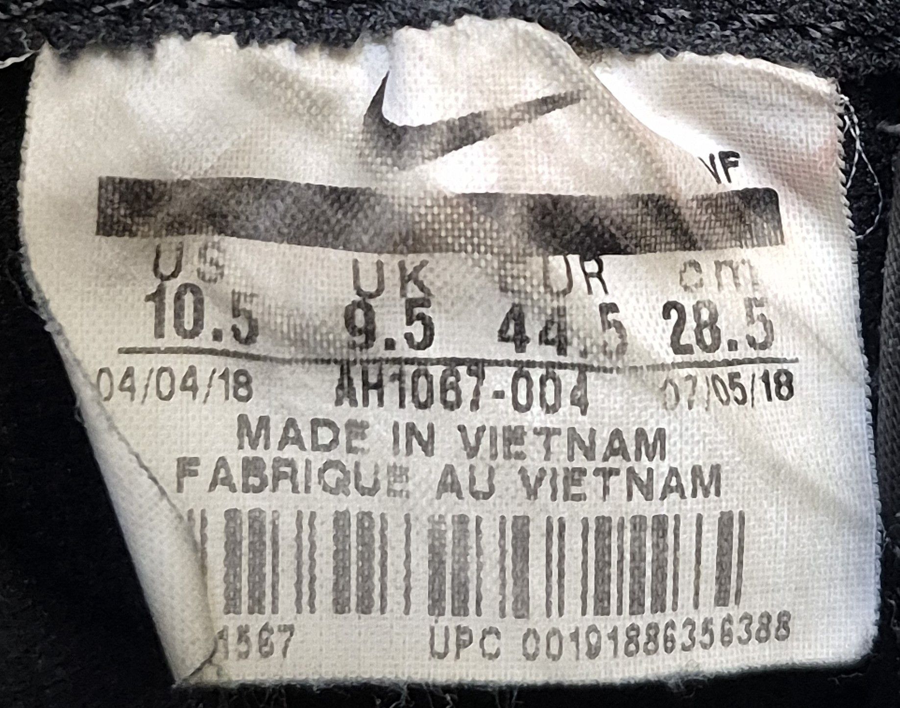 Nike Size 10.5 - Nike Air Force 1 Low Canvas Black (AH1067-004) Size US 10.5 / EU 43-44 - 7 Thumbnail