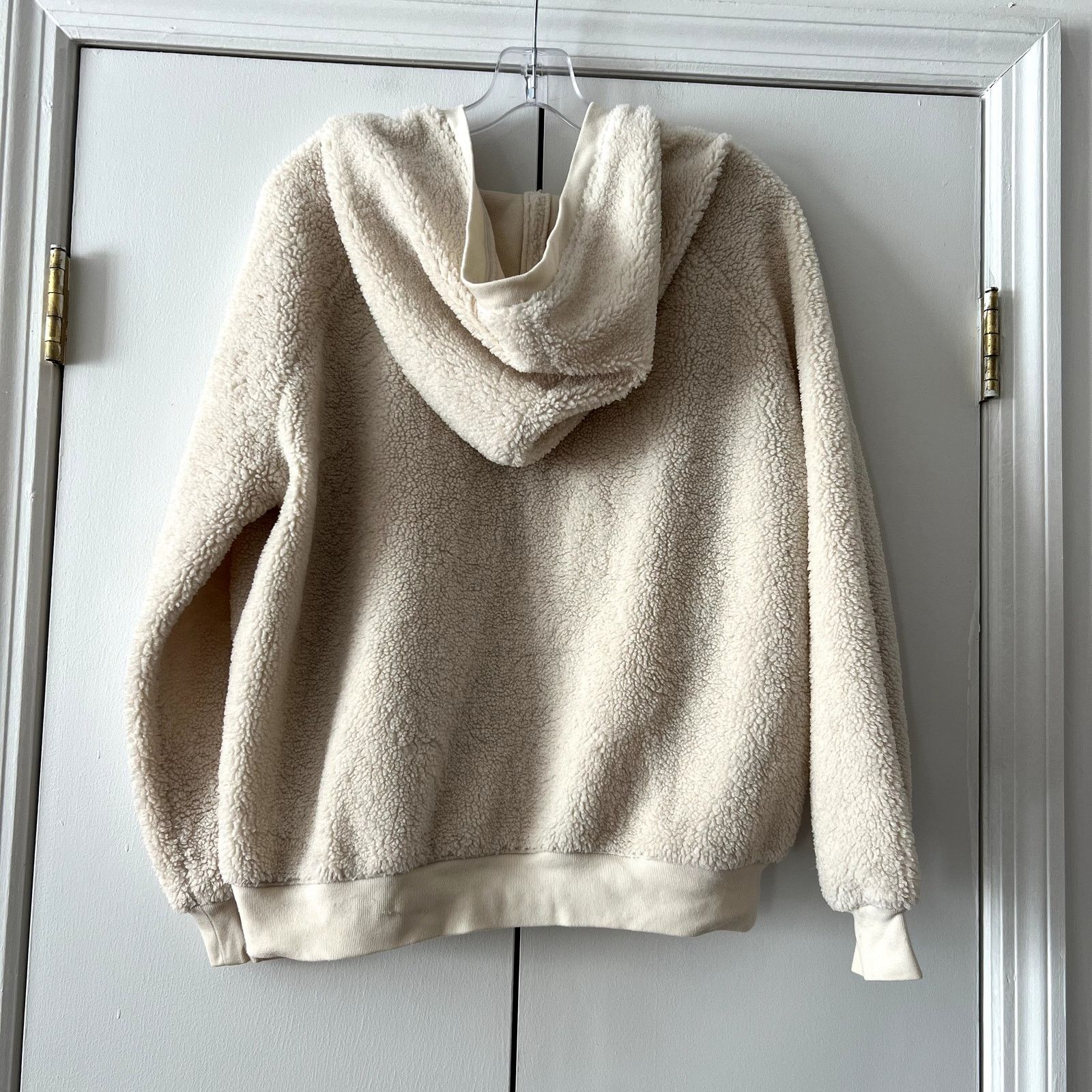 Nili Lotan Nili Lotan Sherpa Hoodie Sweater Cream Size M Size M / US 6-8 / IT 42-44 - 6 Thumbnail
