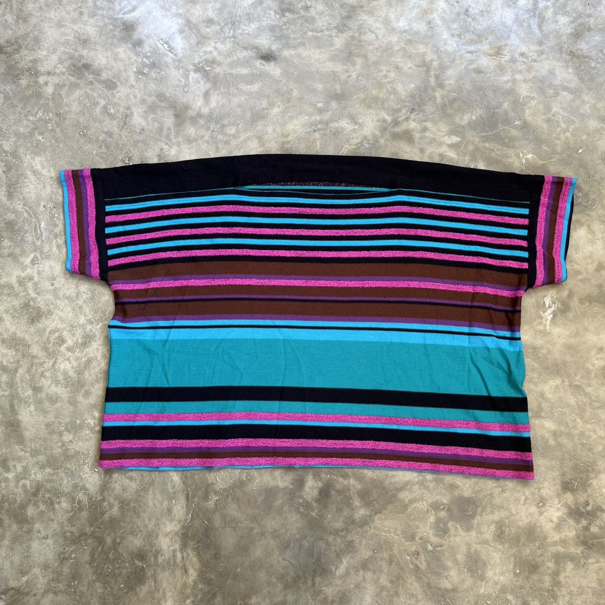 Issey Miyake Issey Miyake Me Oversize Stripe Knit Shirt Size ONE SIZE - 1 Thumbnail