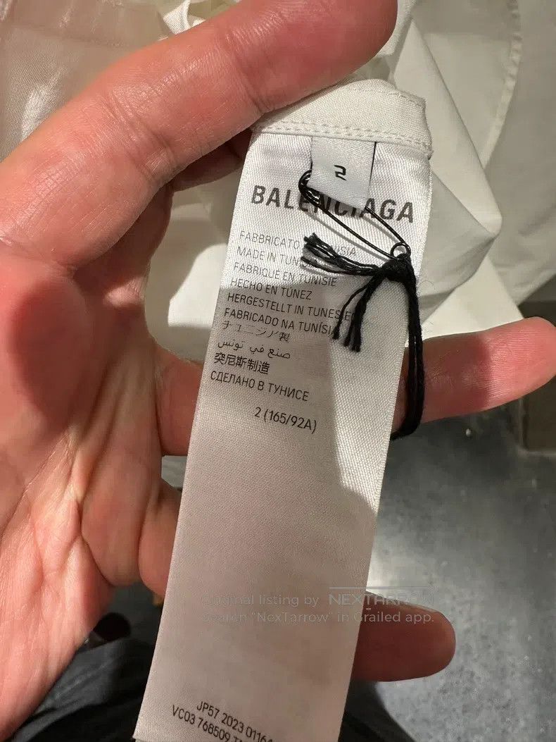 Balenciaga Balenciaga Loose-fit logo white shirt Size US M / EU 48-50 / 2 - 5 Thumbnail