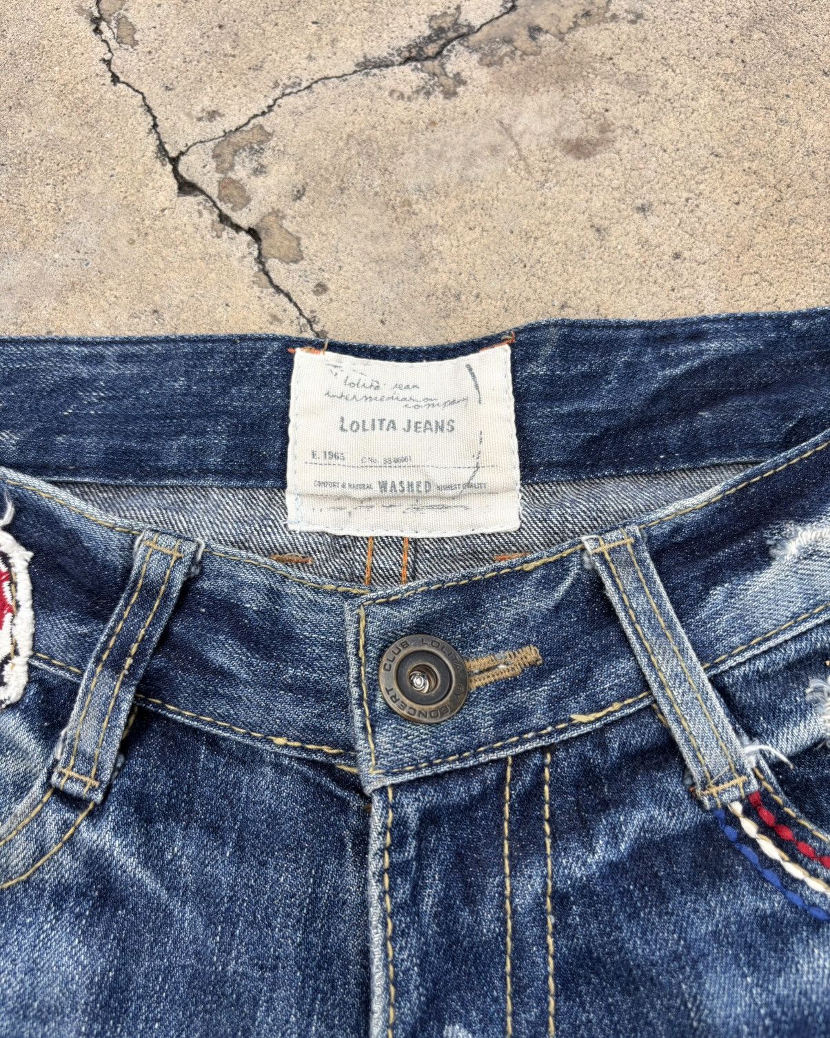 If Six Was Nine Thrashed Distressed LOLITA PEPSI Jeans ERD Grunge Size US 32 / EU 48 - 7 Thumbnail
