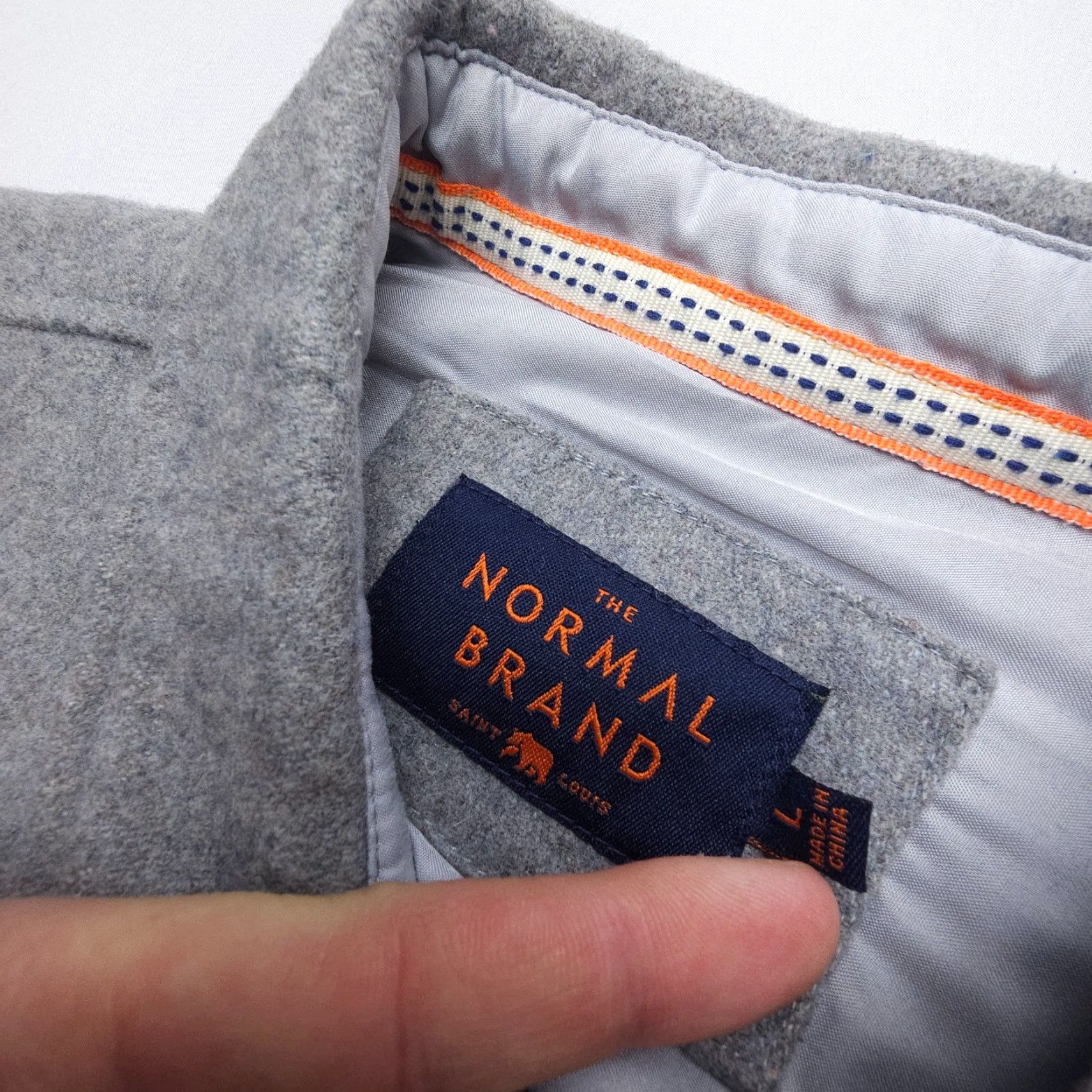 Vintage The Normal Brand Senior Wool Blend Shirt Jac Mens Large Gray Lined Shacket Size US L / EU 52-54 / 3 - 4 Thumbnail
