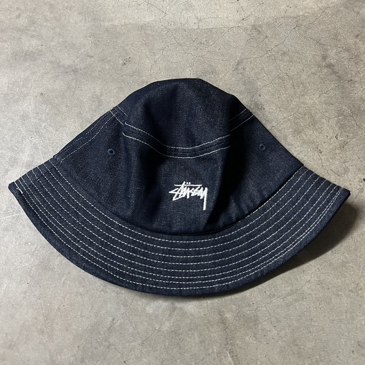 Stussy Stussy Contrast Stitch Denim Bucket Hat | Grailed