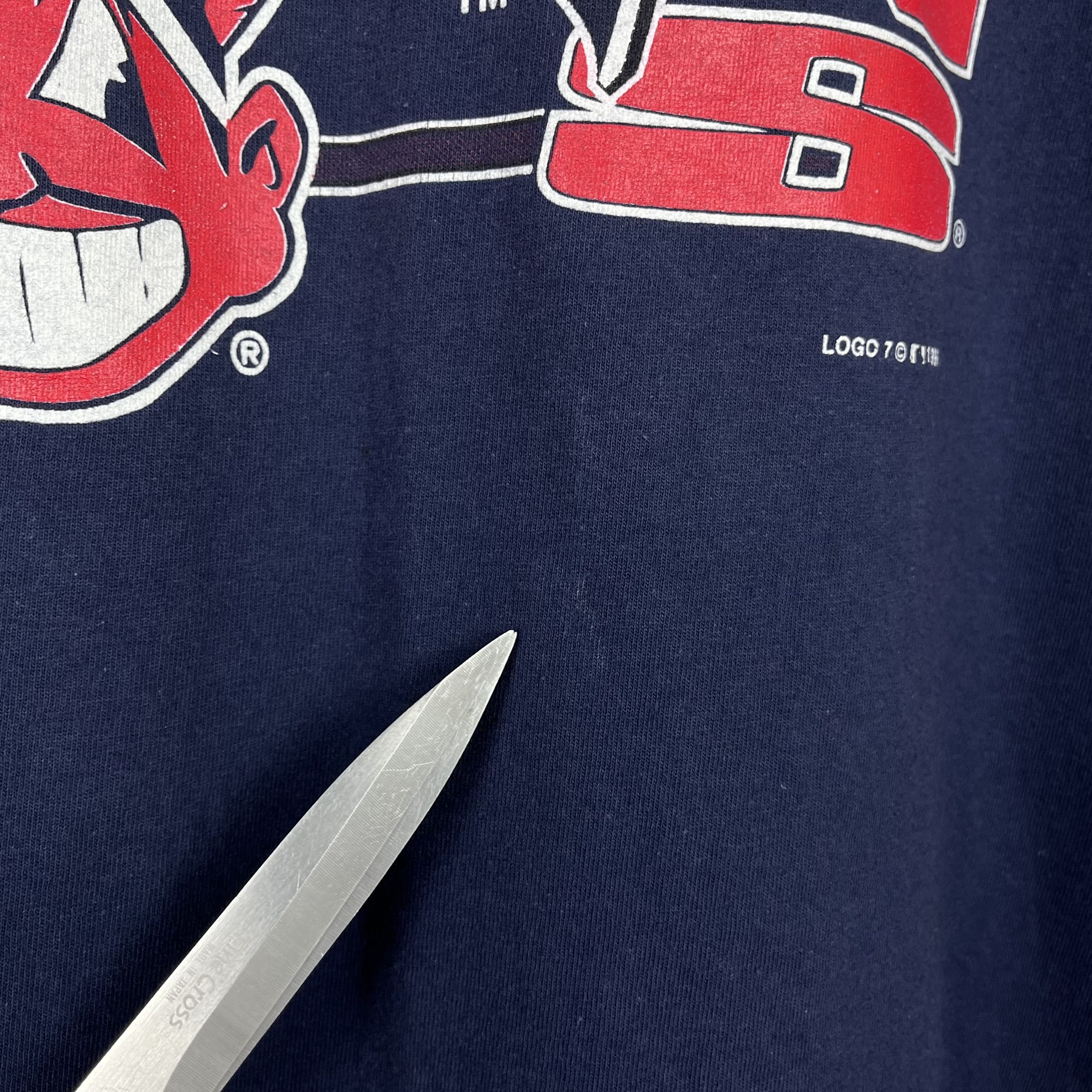 MLB Vintage MLB Cleveland Indians Rare Big Logo T Shirt 1995 Size US XL / EU 56 / 4 - 18 Thumbnail