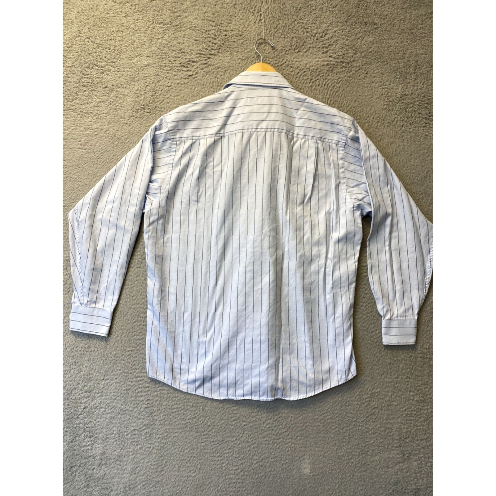 Joseph Abboud Joseph Abboud Blue Dress Shirt Tailored Fit 16 34/35 Regular Men’s Shirt Stripe Button-Down Collar Long Sleeve Size 42R - 6 Thumbnail