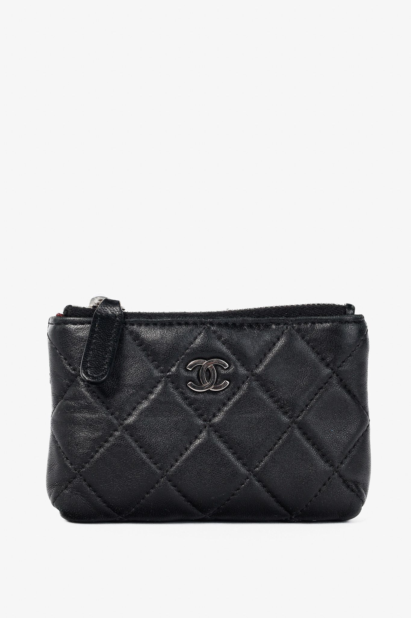 Chanel Chanel Black Lambskin Quilted Leather CC Key Holder Size ONE SIZE - 1 Thumbnail