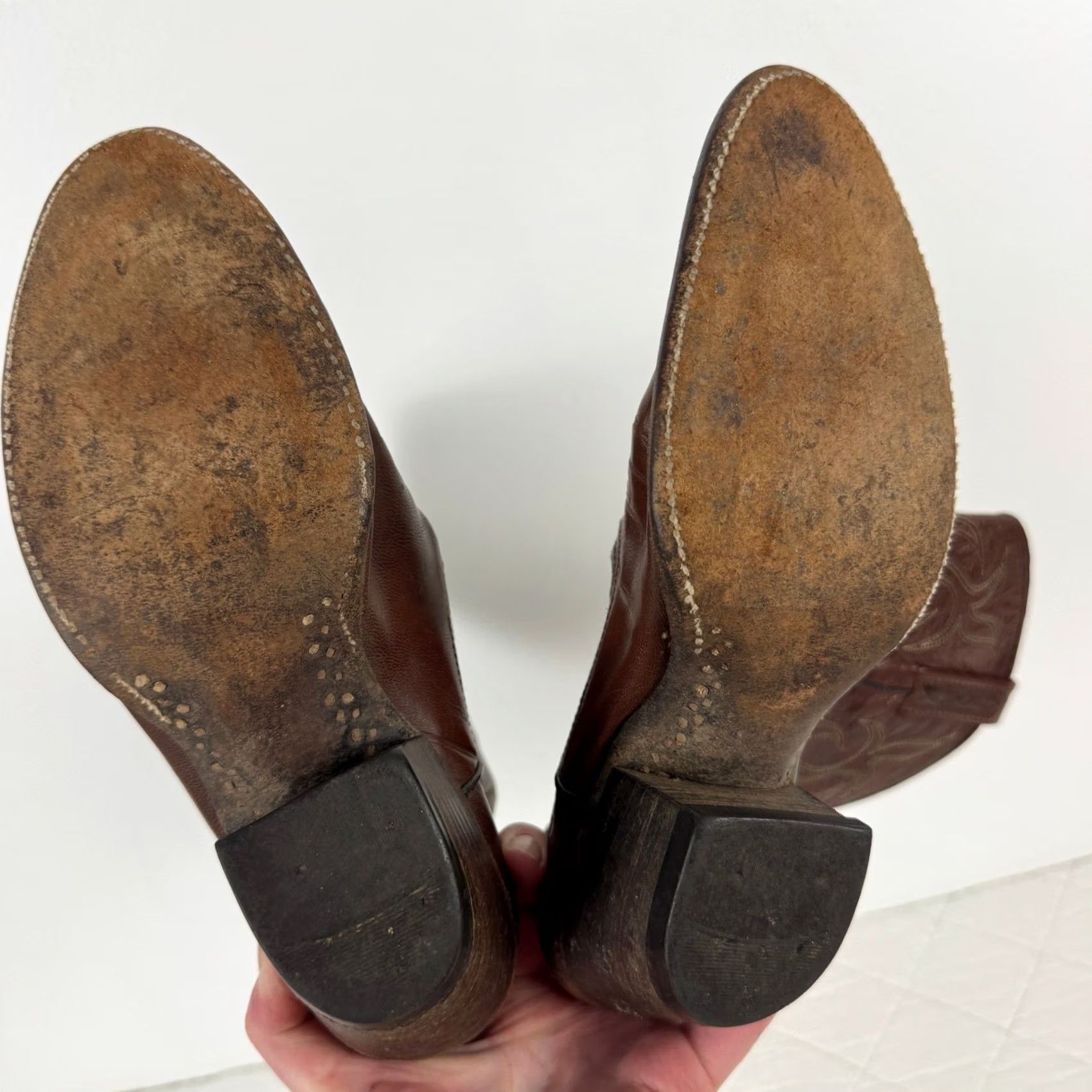 Dan Post VINTAGE Dan Post Brown Leather Western Cowboy Boots Pointed Toe 7.5 A Size US 8 / IT 38 - 5 Thumbnail