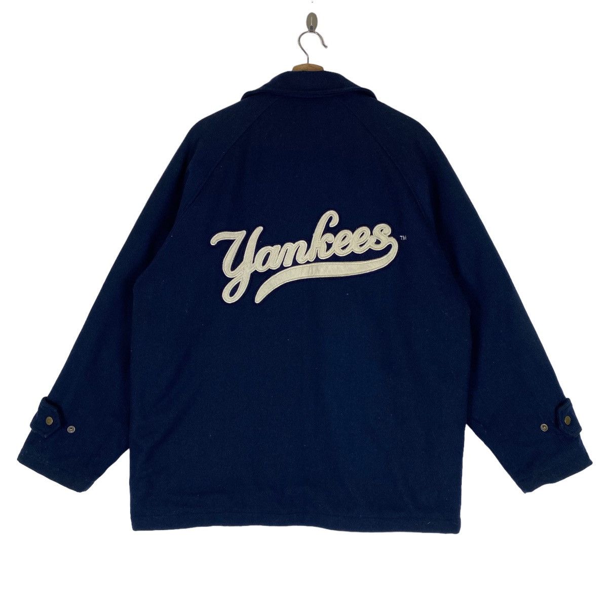 Starter ✨Vintage 90's New York Yenkees by Starter wool zipper jacket Size US M / EU 48-50 / 2 - 1 Thumbnail