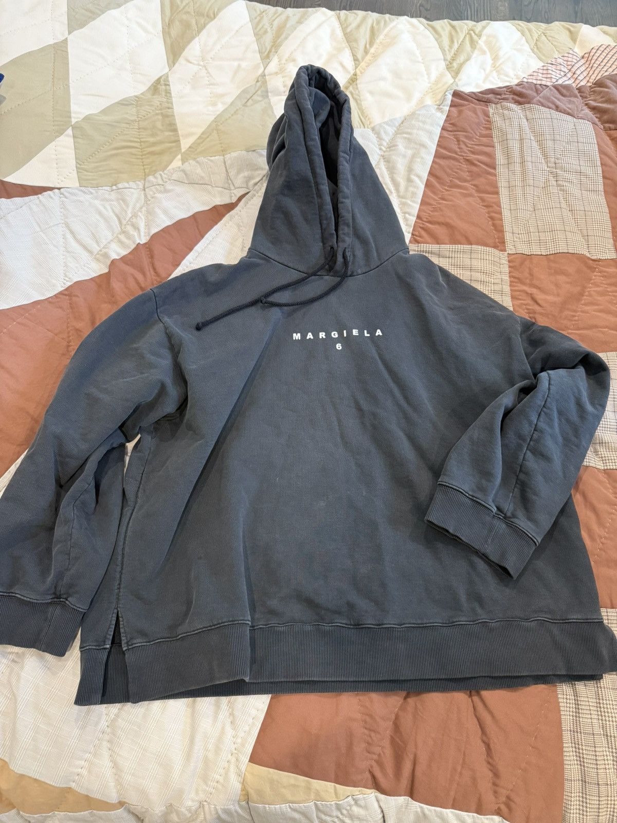 Mm6 margiela faded black hoodie