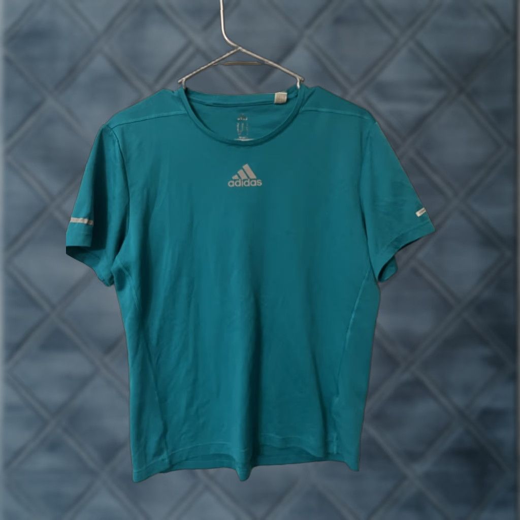 Adidas Adidas Men Activewear Shirt Medium Blue Logo Climalite Short Sleeve Tee Size US M / EU 48-50 / 2 - 1 Thumbnail
