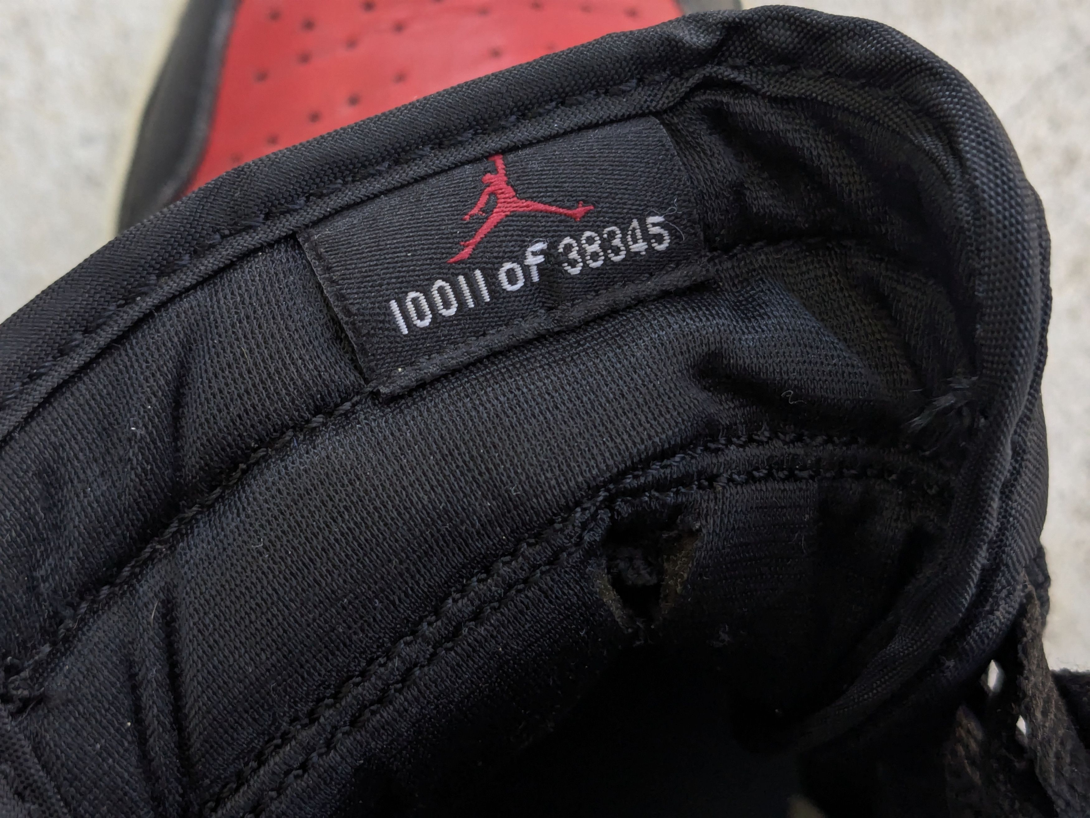 Jordan Brand Nike Air Jordan 1 Bred 2001 High Tops 2001 136066-061 Size US 11.5 / EU 44-45 - 11 Thumbnail
