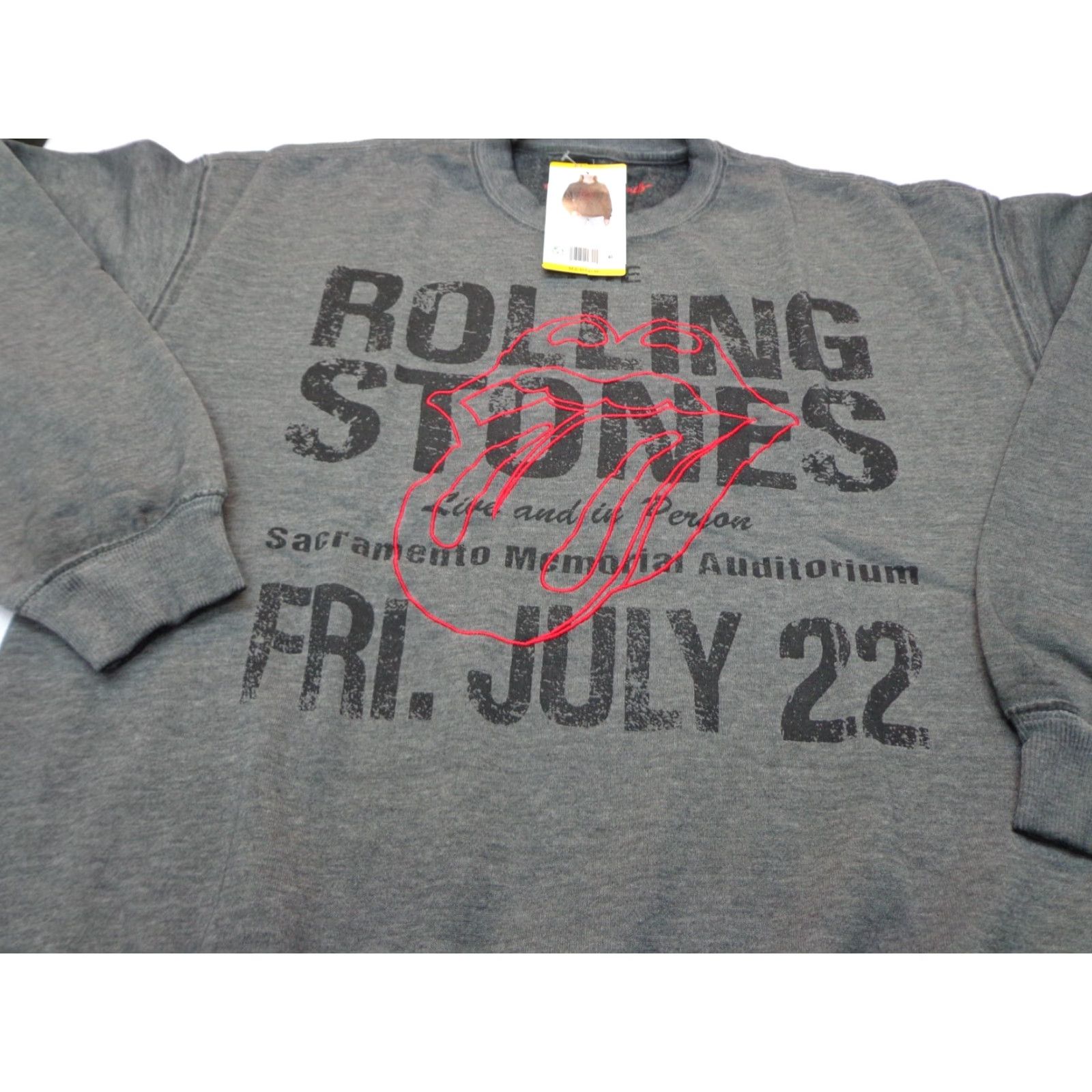 Vintage THE ROLLING STONES Graphic Sweatshirt Women M Black Cotton Blend Fleece Graphic Print Pullover Music Sweatshirt Women Regular Size M Size M / US 6-8 / IT 42-44 - 2 Thumbnail