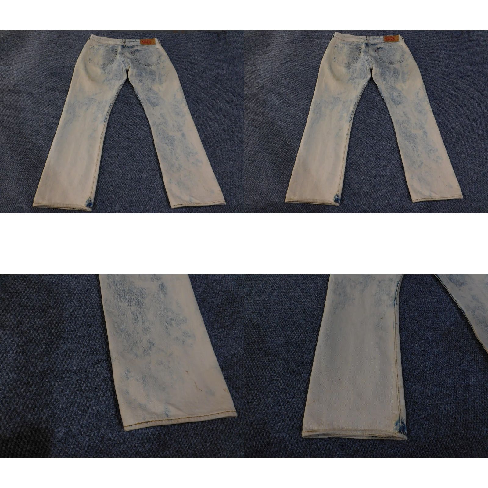 Levi's VINTAGE Levi's 501 Jeans Mens 36x30 Bleach Stain White Acid Wash Straight Leg Button Fly Denim 501 Series Regular Mens Size US 36 / EU 52 - 9 Thumbnail