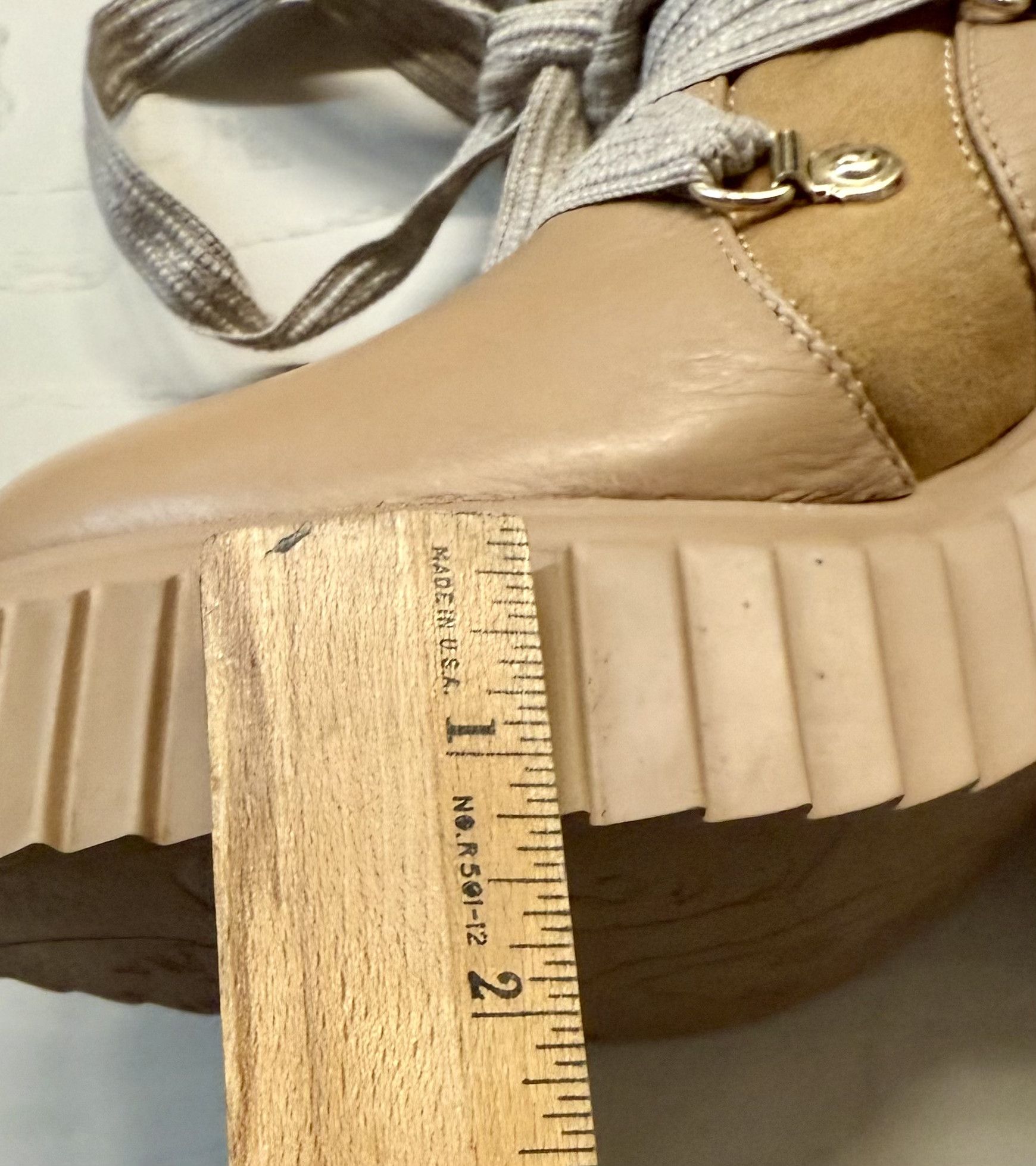 AGL AGL Women's Tan Suede Shearling Lined Laced-Up Boots, US 7.5 Size US 7.5 / IT 37.5 - 7 Thumbnail