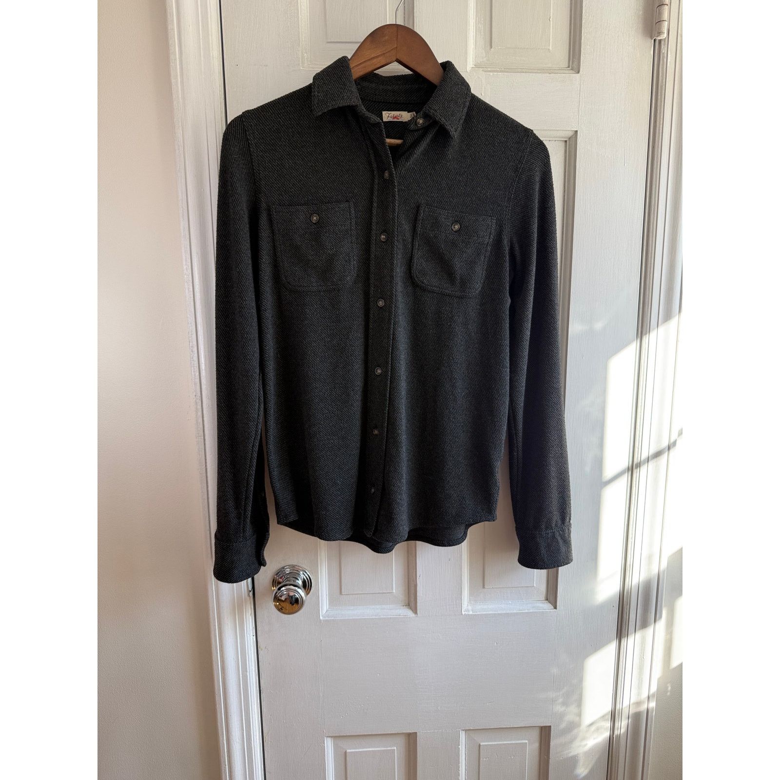 Faherty Faherty Men's Legen Sweater Shirt Heathered Black Twill XS Size US XS / EU 42 / 0 - 1 Thumbnail