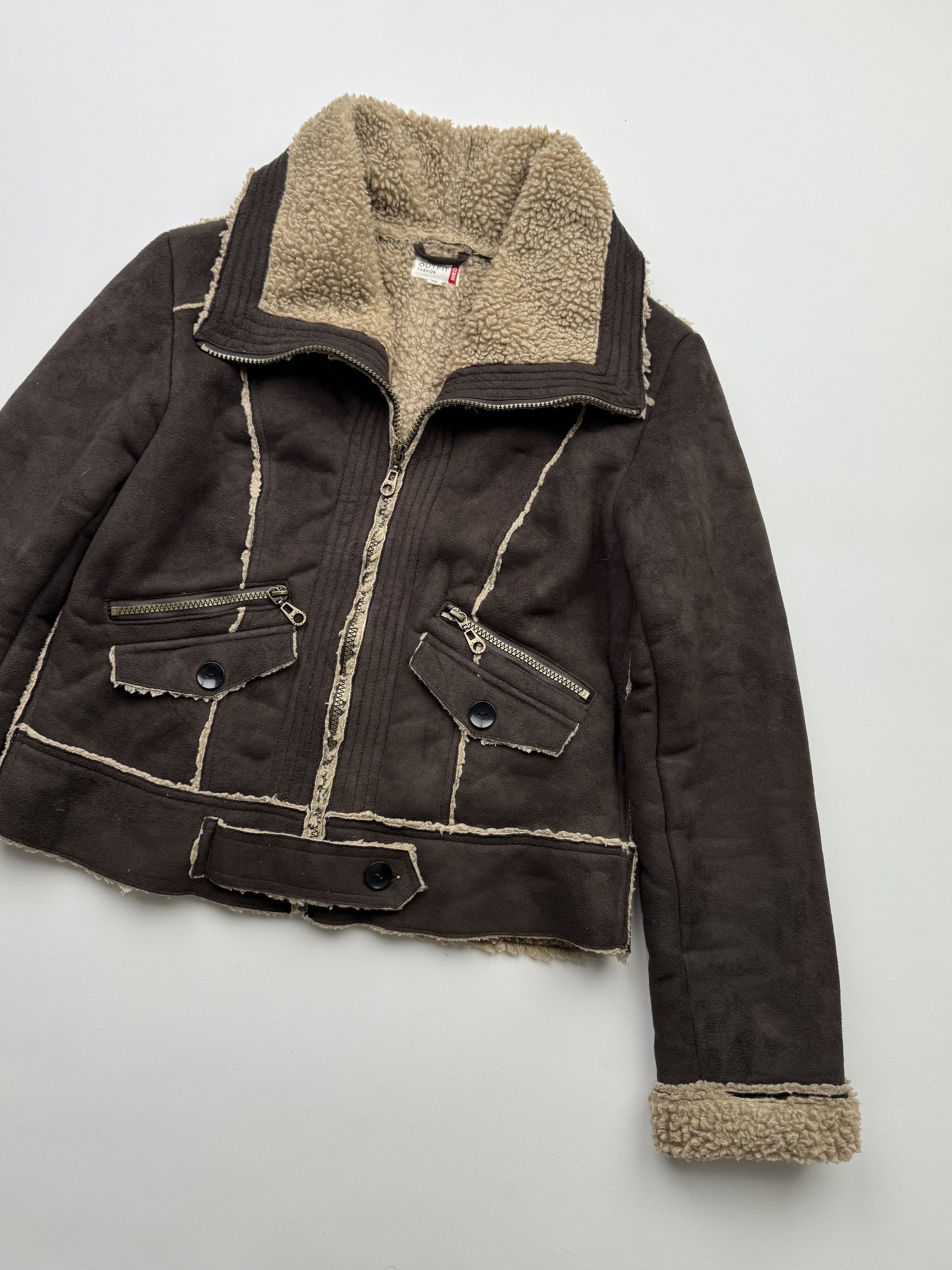 Vintage Vintage Faux Sheepskin Cropped Jacket B333(V92)E2 Size S / US 4 / IT 40 - 3 Thumbnail