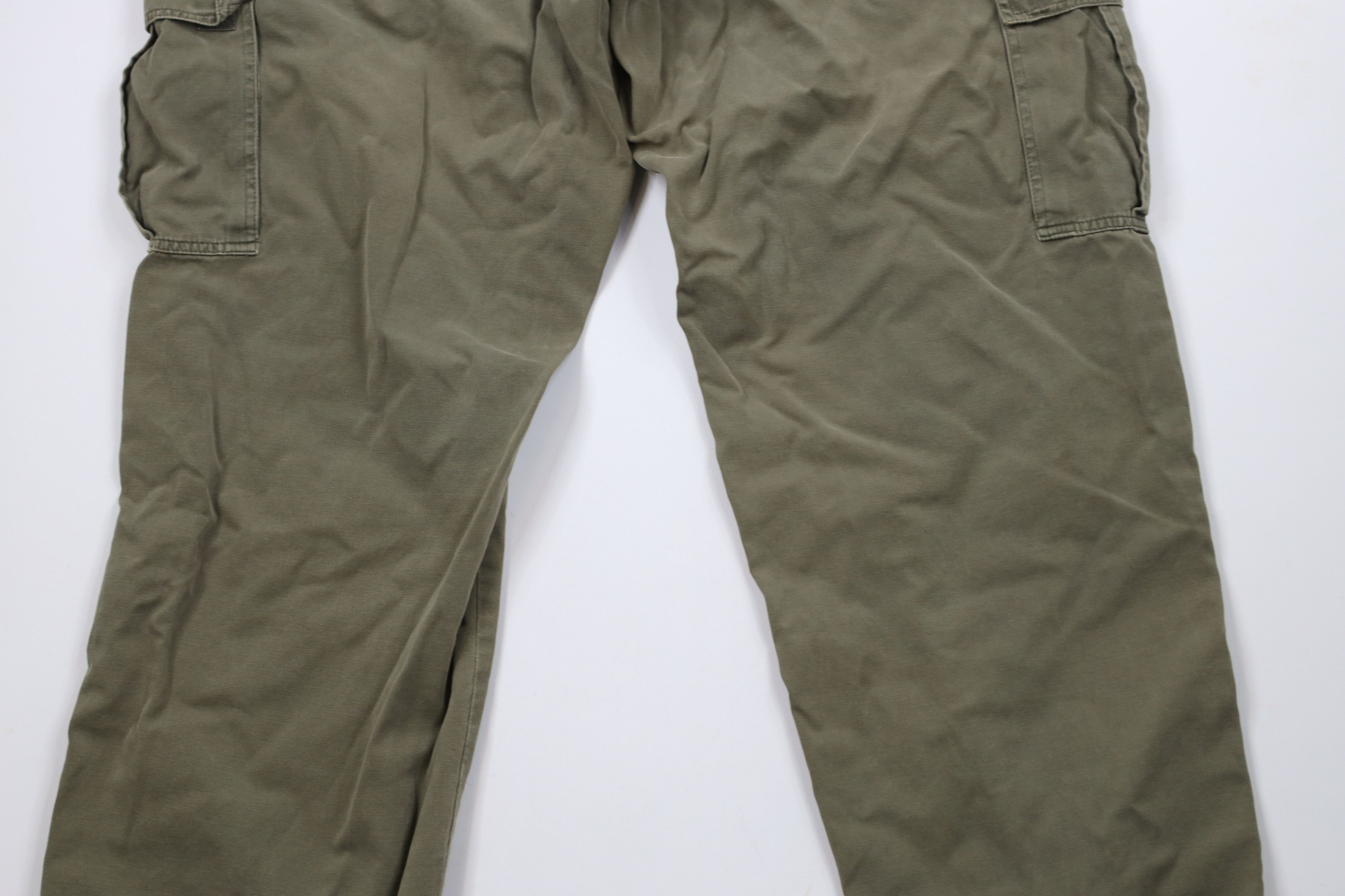 Vintage Vintage 90s Y2K Streetwear Baggy Wide Leg Cargo Pants Green Size US 42 / EU 58 - 14 Thumbnail