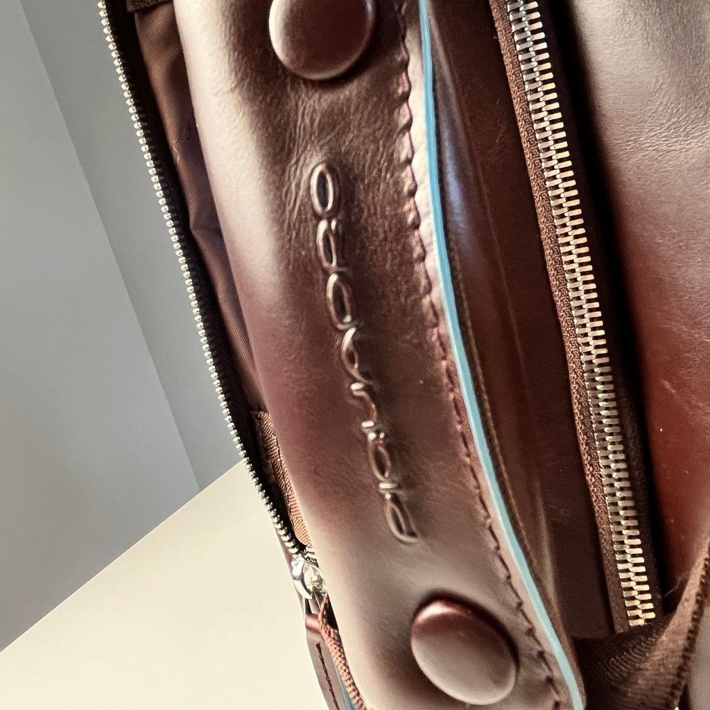 Piquadro Piquadro Leather Rolling Carry-On Cabin Suitcase Brown Size ONE SIZE - 8 Thumbnail