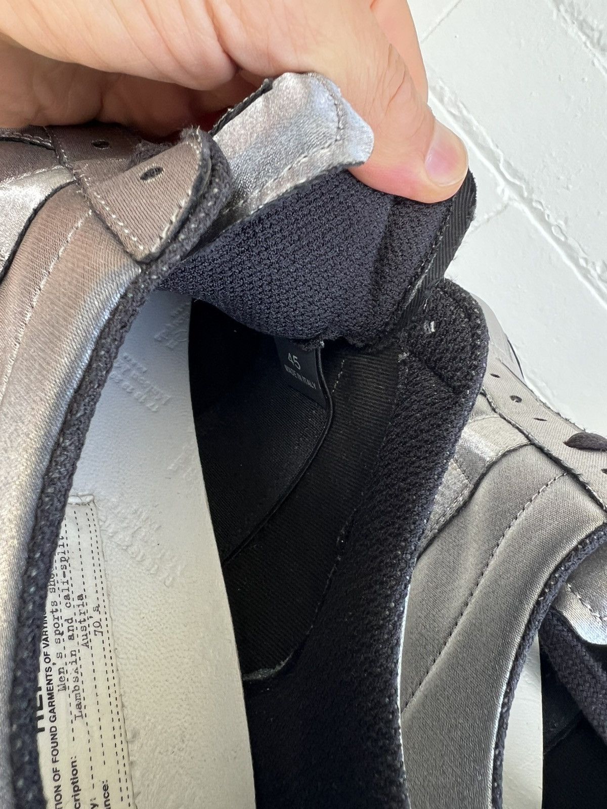 Maison Margiela Margiela gunmetal fabric trainer Size US 12 / EU 45 - 6 Thumbnail