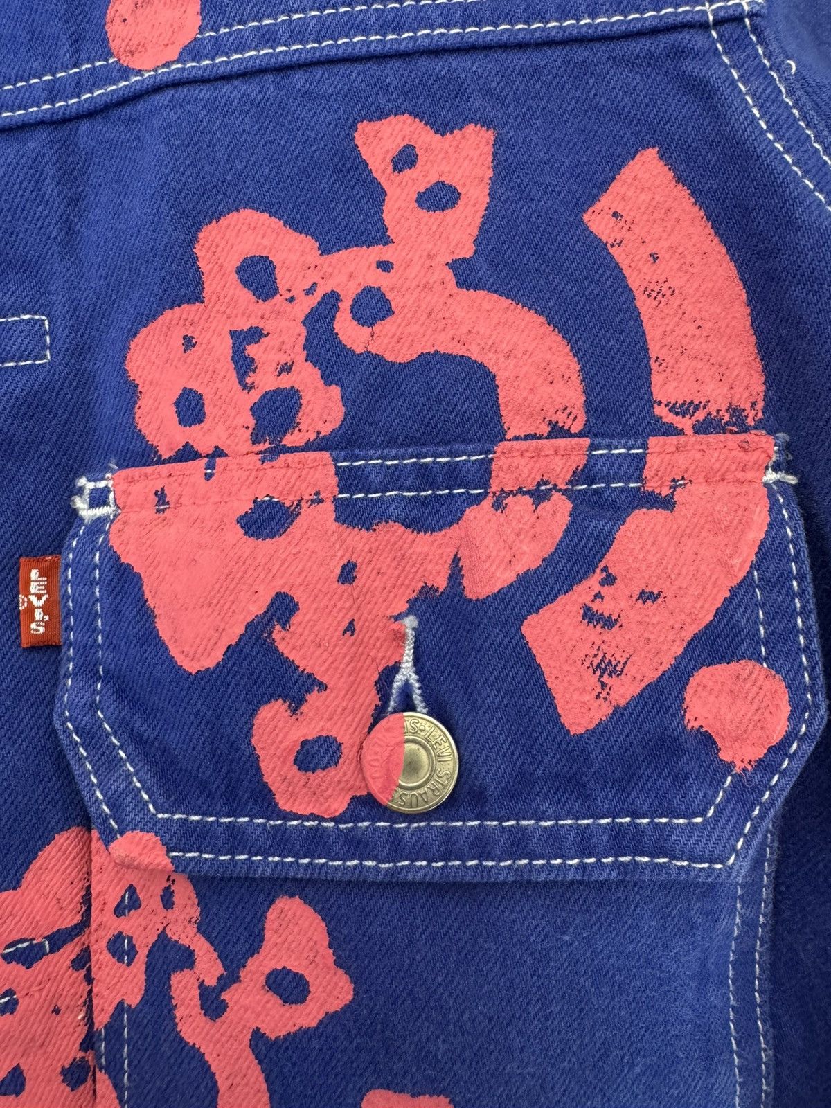 (B).Stroy × DENIM TEARS Denim Tears Bstroy Type-2 Denim Trucker Jacket Blue Size US L / EU 52-54 / 3 - 5 Thumbnail