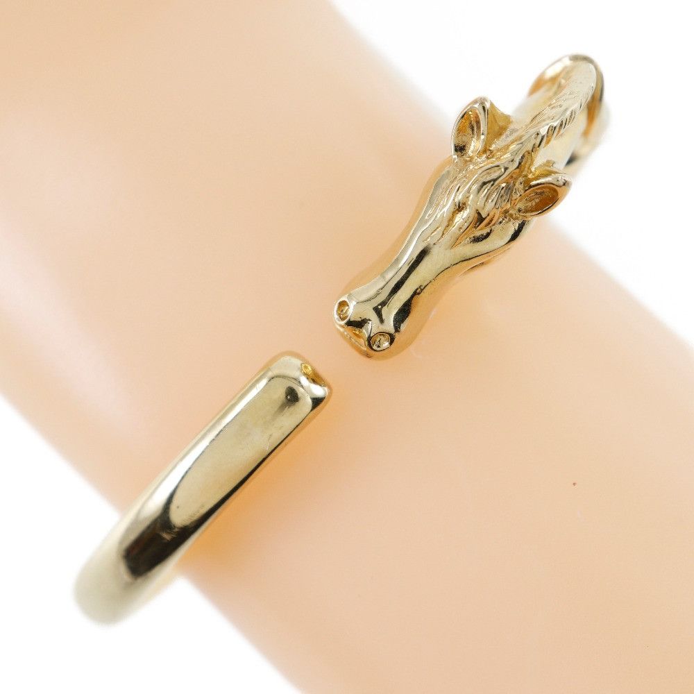 image of Hermes Cheval Horse Bangle in Gold, Women's