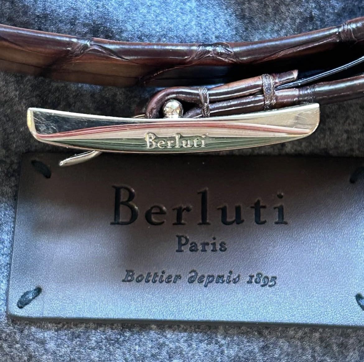 Berluti Berluti alligator leather belt Size 32 - 6 Thumbnail
