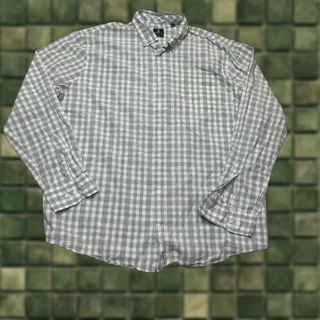 johnnie-O Johnnie-O Shirt Mens XL Green Check Bamboo Fordhart Button Up Size US XL / EU 56 / 4 - 1 Thumbnail