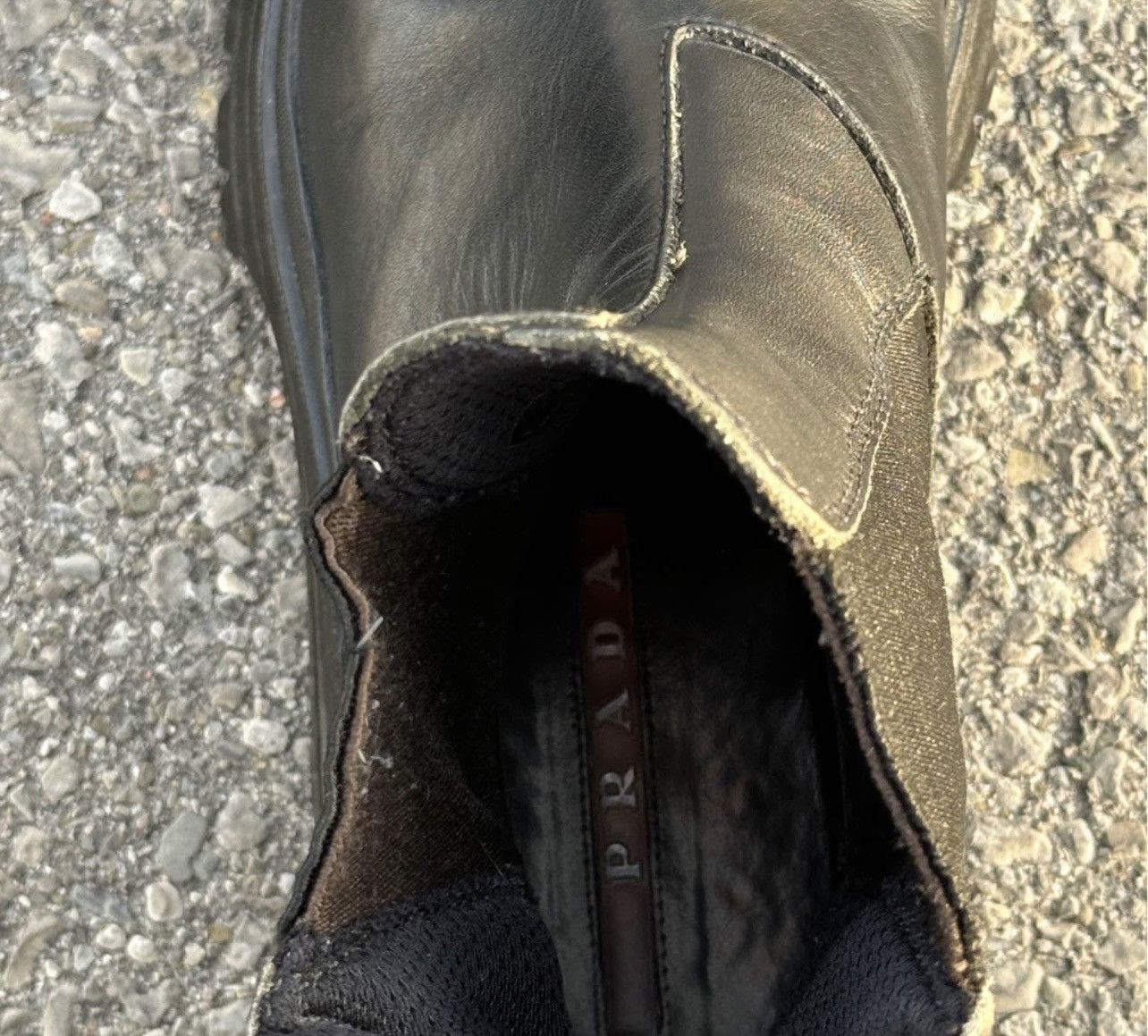 Prada Prada Brixxen Black Leather Chelsea Boots Size US 9 / EU 42 - 7 Thumbnail