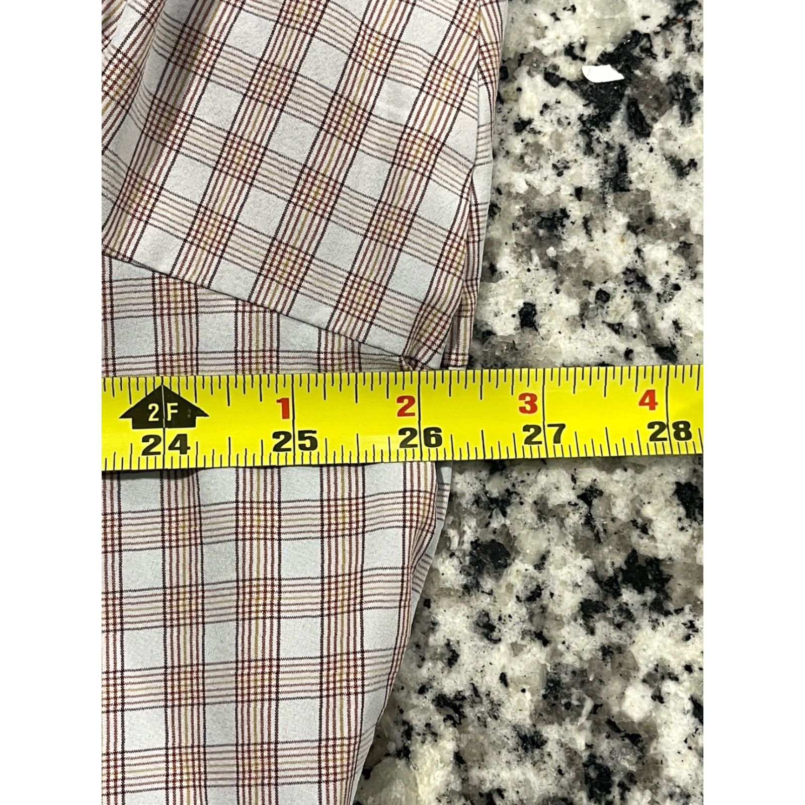 Mizzen+Main Mizzen + Main Mens Button-Up Shirt XXL Brown L/S Stretch Plaid Regular Fit Adult Men's Clothing Size US XXL / EU 58 / 5 - 4 Thumbnail