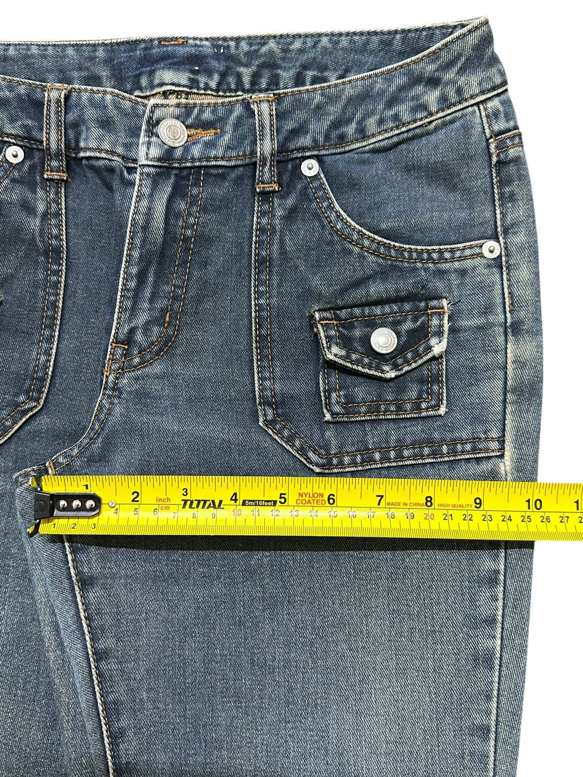 Japanese Brand Vintage Japanese Brand Bush Pants Style Wide Leg Jeans Size US 28 / EU 44 - 14 Thumbnail