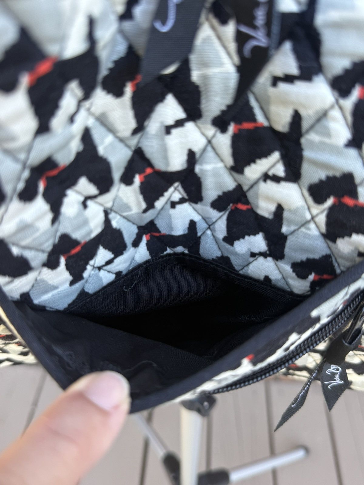 Vera Bradley Vera Bradley Crossbody Hipster Scottie Dog Black White Size ONE SIZE - 4 Thumbnail