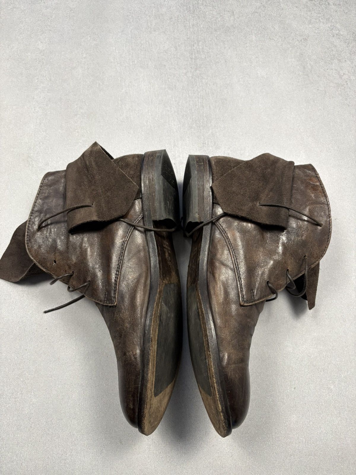 MoMA MOMA Brown Distressed Leather Ankle Boots Italy Japanese 41 Size US 8 / EU 41 - 7 Thumbnail