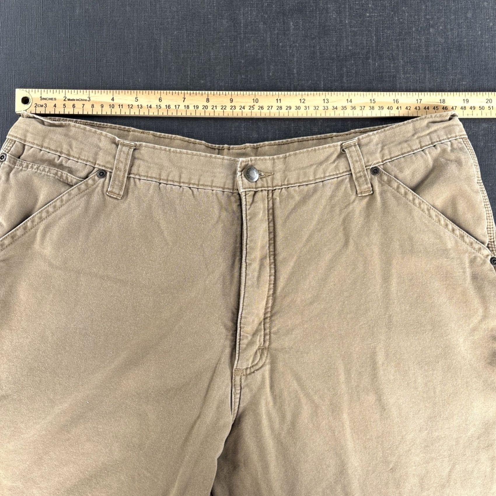 Wrangler VINTAGE Wrangler Men's 38x30 Carpenter Pants Fleece Lined Brown Relaxed 94GRWAO Size US 38 / EU 54 - 5 Thumbnail