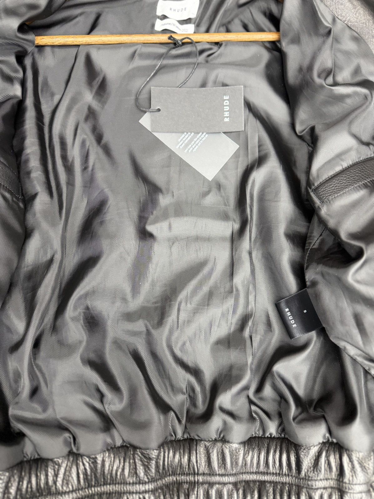 Rhude Size S - Rhude Newman Zip-Up Leather Jacket Retail $3,500 Size US S / EU 44-46 / 1 - 9 Thumbnail