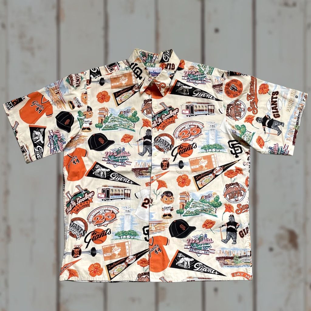 Reyn Spooner VINTAGE Reyn Spooner San Francisco Giants SF Hawaiian Shirt L Japan Aloha Unisex Adults L Size US L / EU 52-54 / 3 - 1 Thumbnail