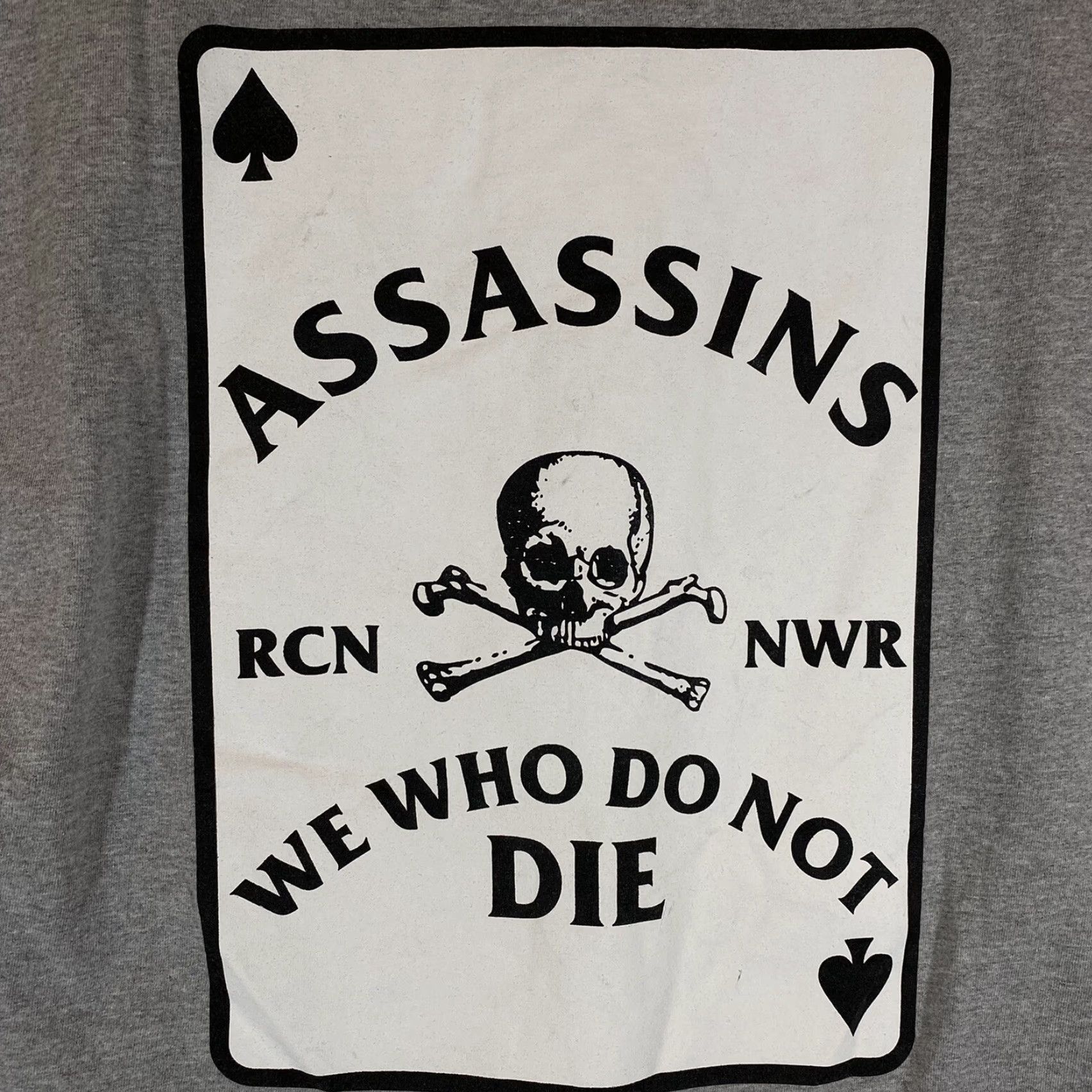 Vintage New World Republic Shirt Mens Large Gray Spade Assassins NWR Size US L / EU 52-54 / 3 - 8 Thumbnail