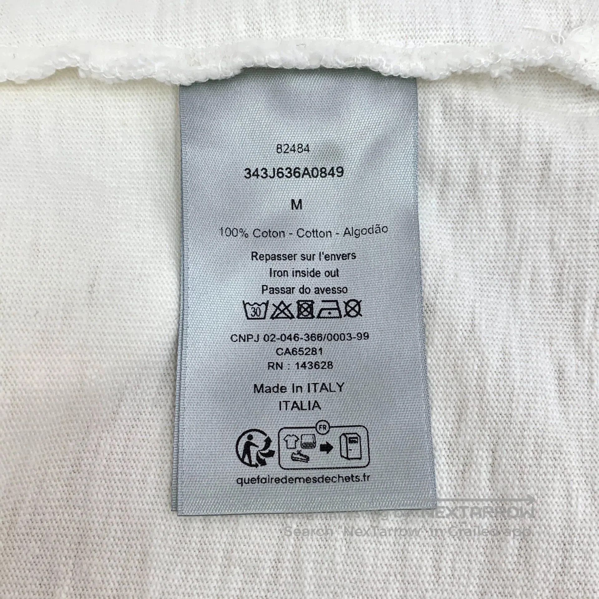 Dior dior white distressed logo t-shirt. Size US M / EU 48-50 / 2 - 8 Thumbnail
