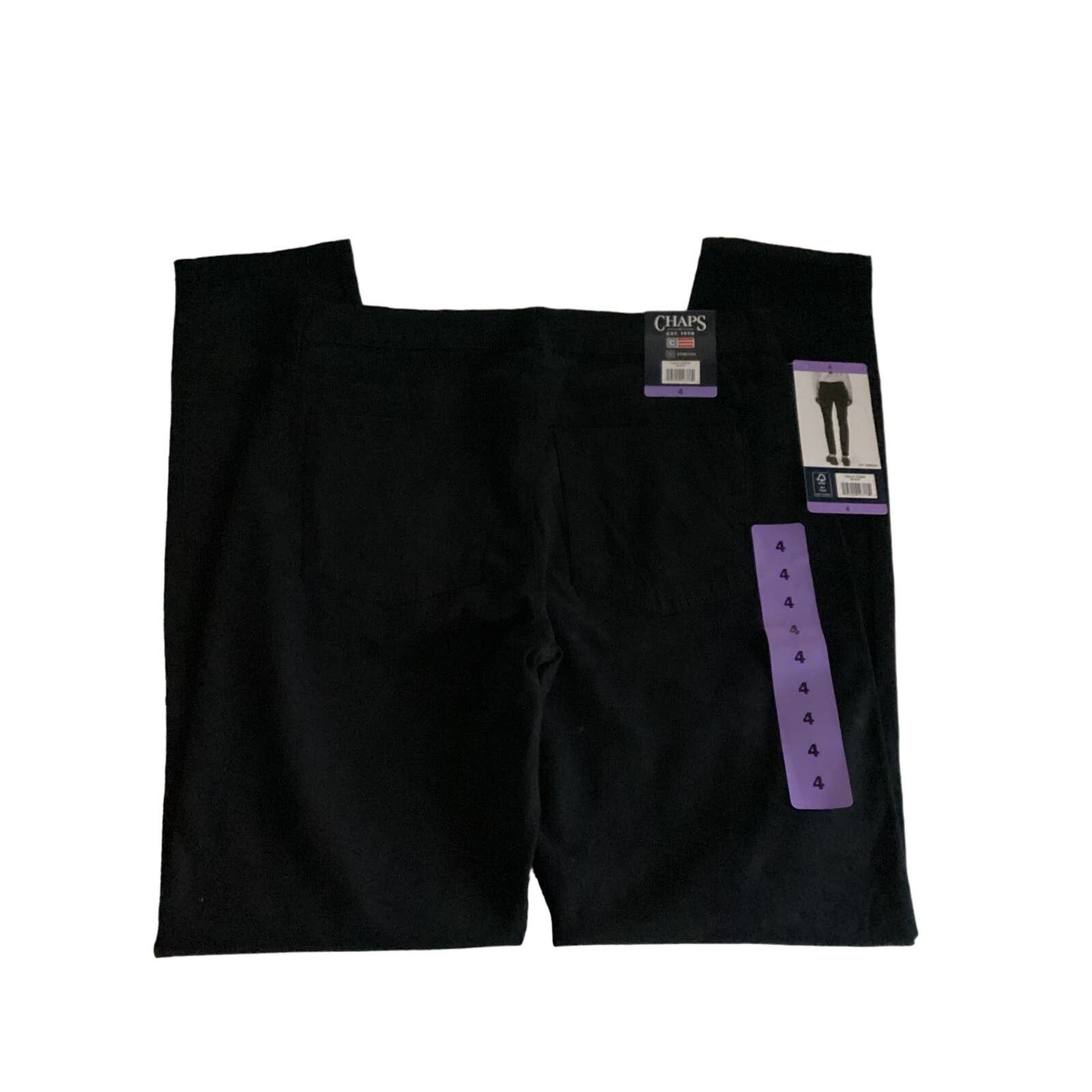 Chaps Chaps Womens Stretch Straight Leg Black Jeans Size 4 Size 27" / US 4 / IT 40 - 4 Thumbnail